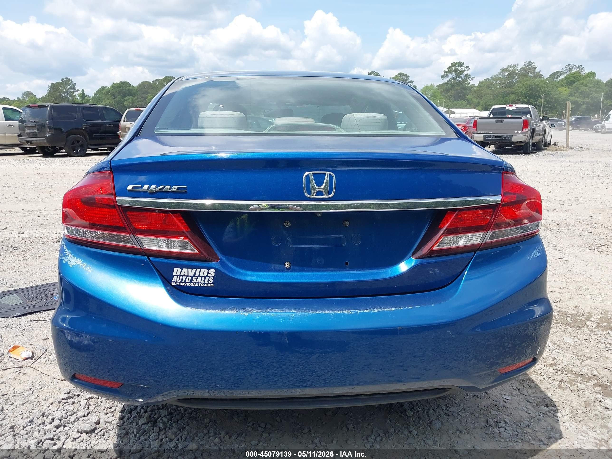 2015 Honda Civic Lx Blue vin: 19XFB2F58FE029314