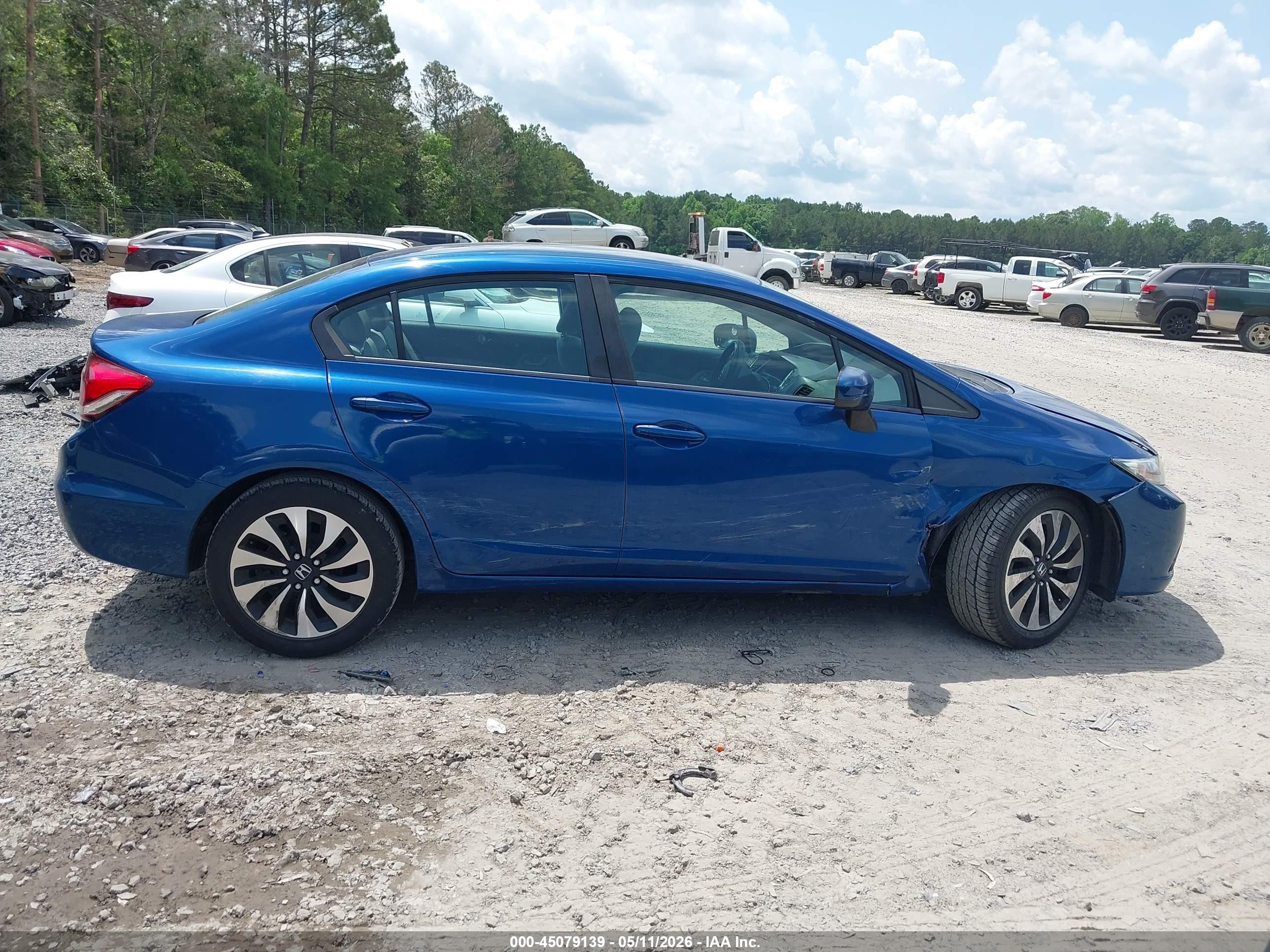 2015 Honda Civic Lx Blue vin: 19XFB2F58FE029314