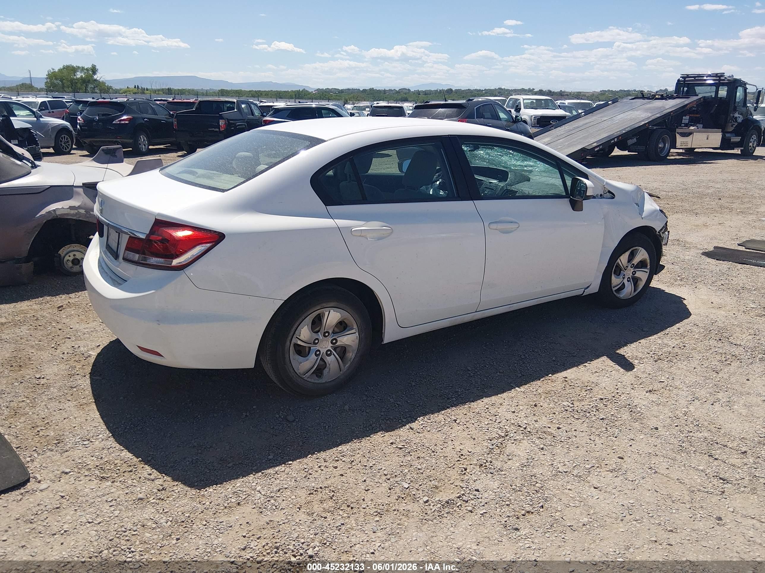 2015 Honda Civic Lx White vin: 19XFB2F58FE041706