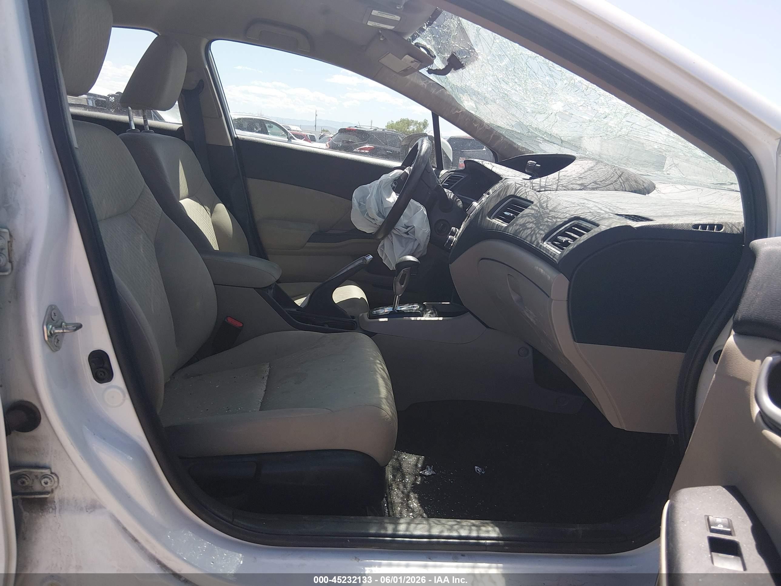 2015 Honda Civic Lx White vin: 19XFB2F58FE041706