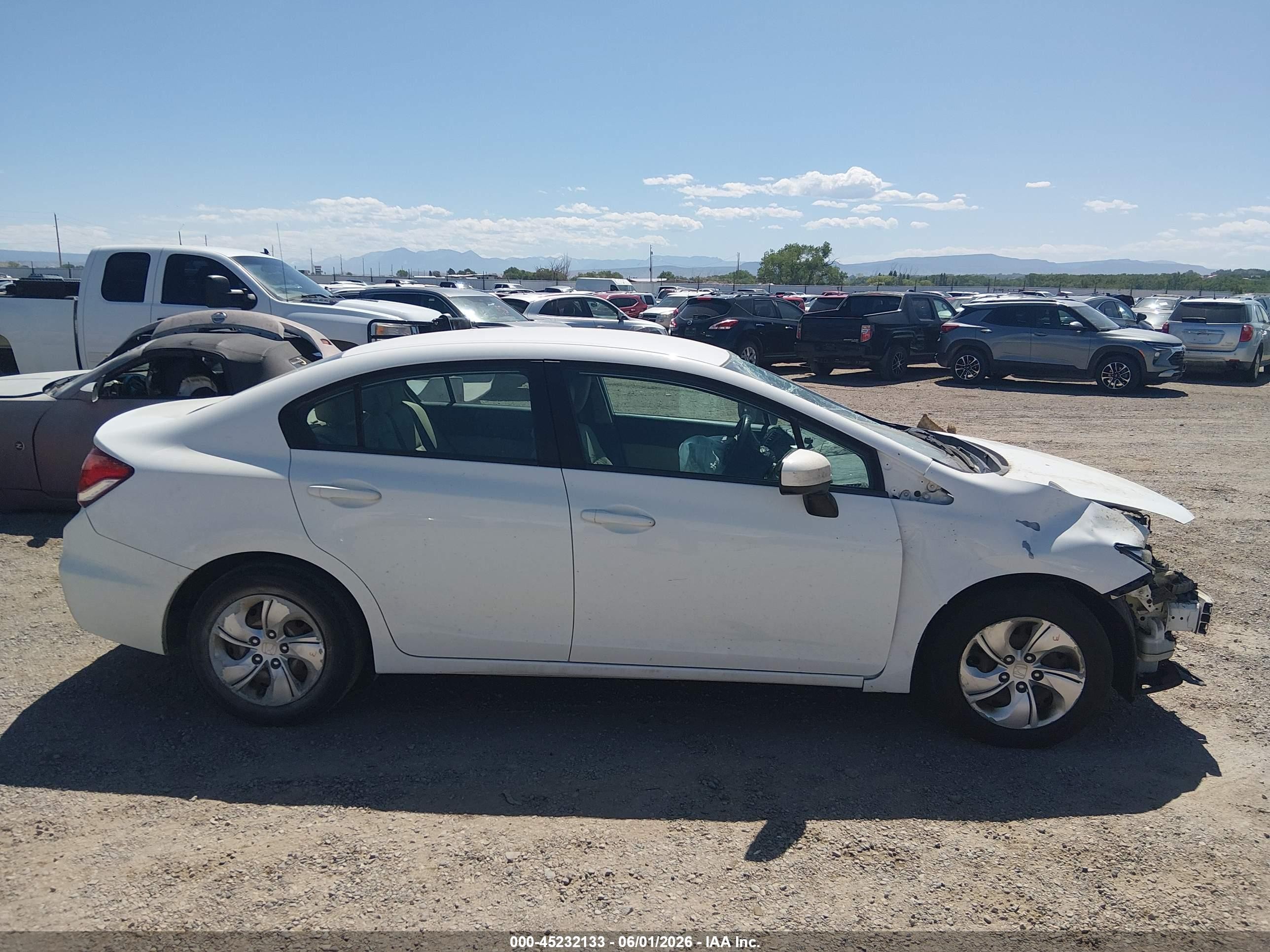 2015 Honda Civic Lx White vin: 19XFB2F58FE041706