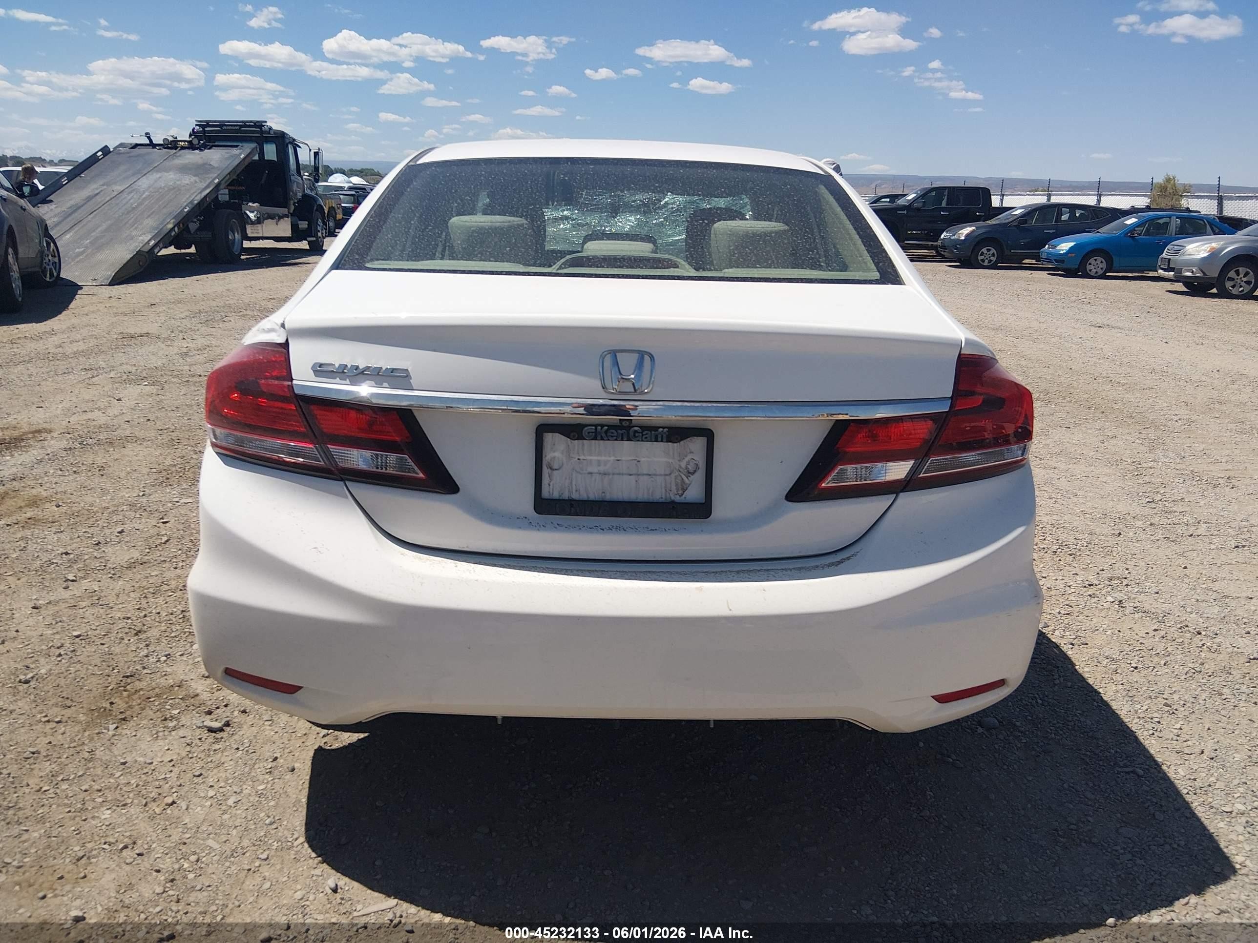 2015 Honda Civic Lx White vin: 19XFB2F58FE041706