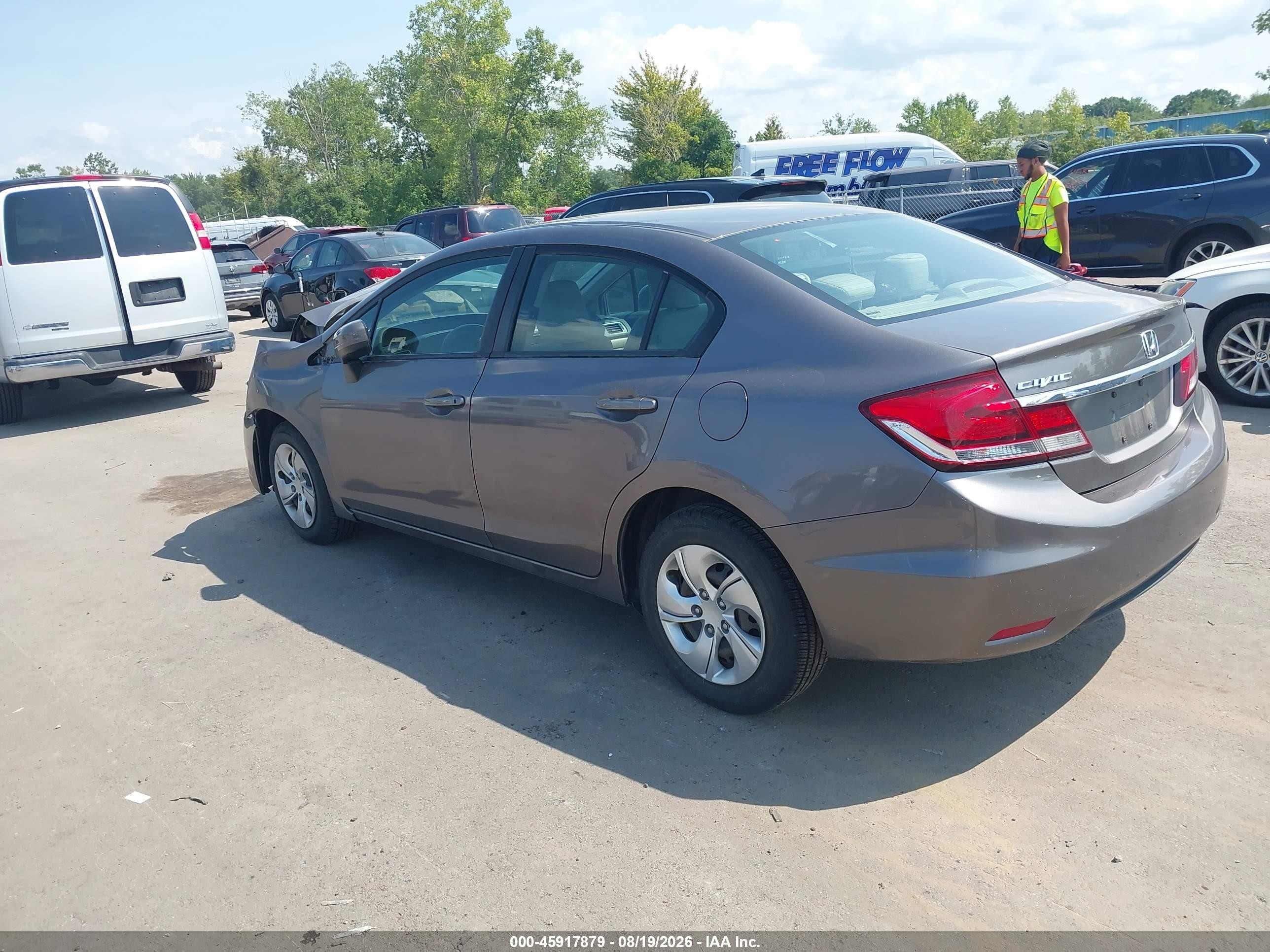 2015 Honda Civic Lx Gray vin: 19XFB2F58FE055248