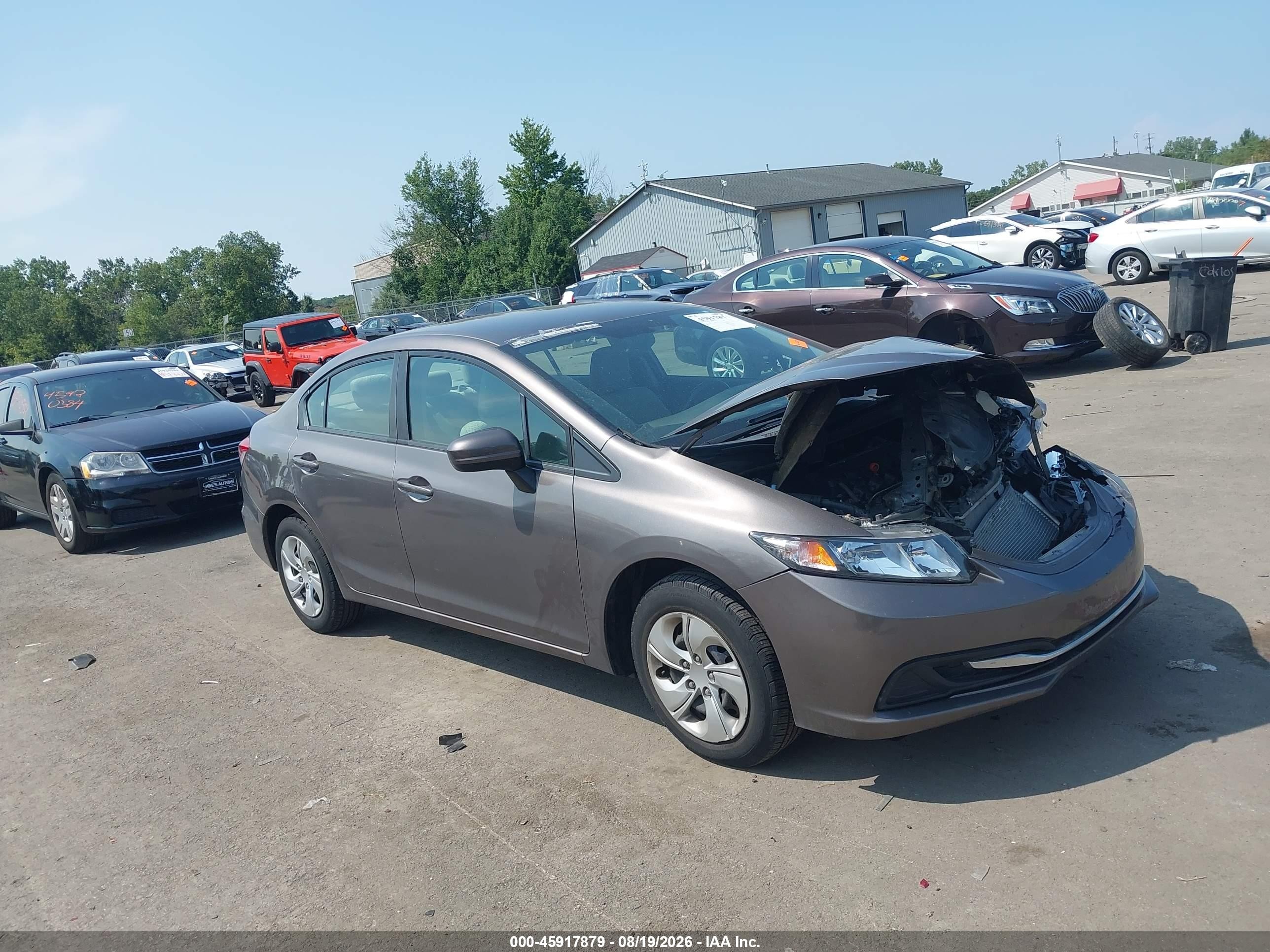 2015 Honda Civic Lx Gray vin: 19XFB2F58FE055248
