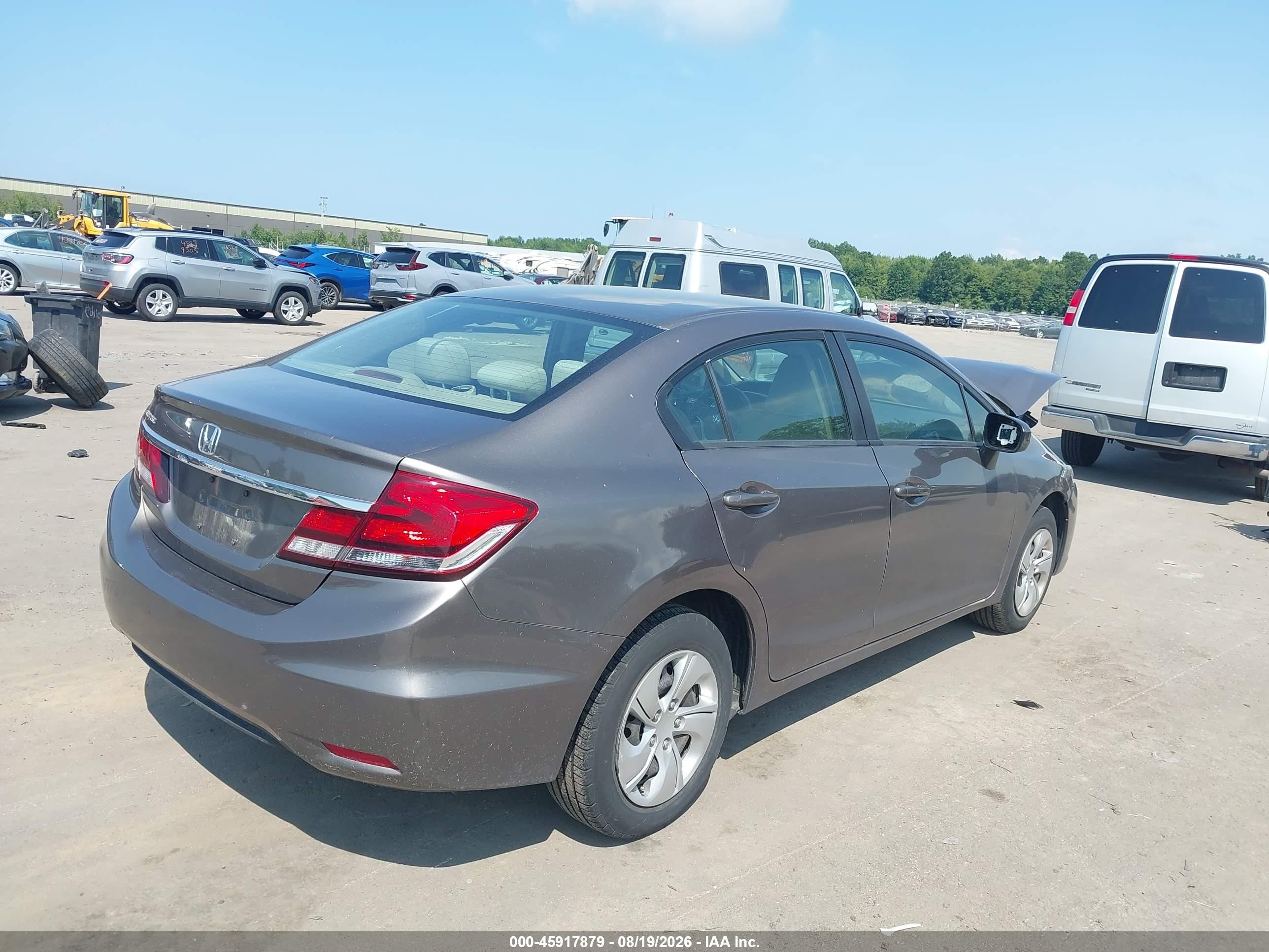2015 Honda Civic Lx Gray vin: 19XFB2F58FE055248