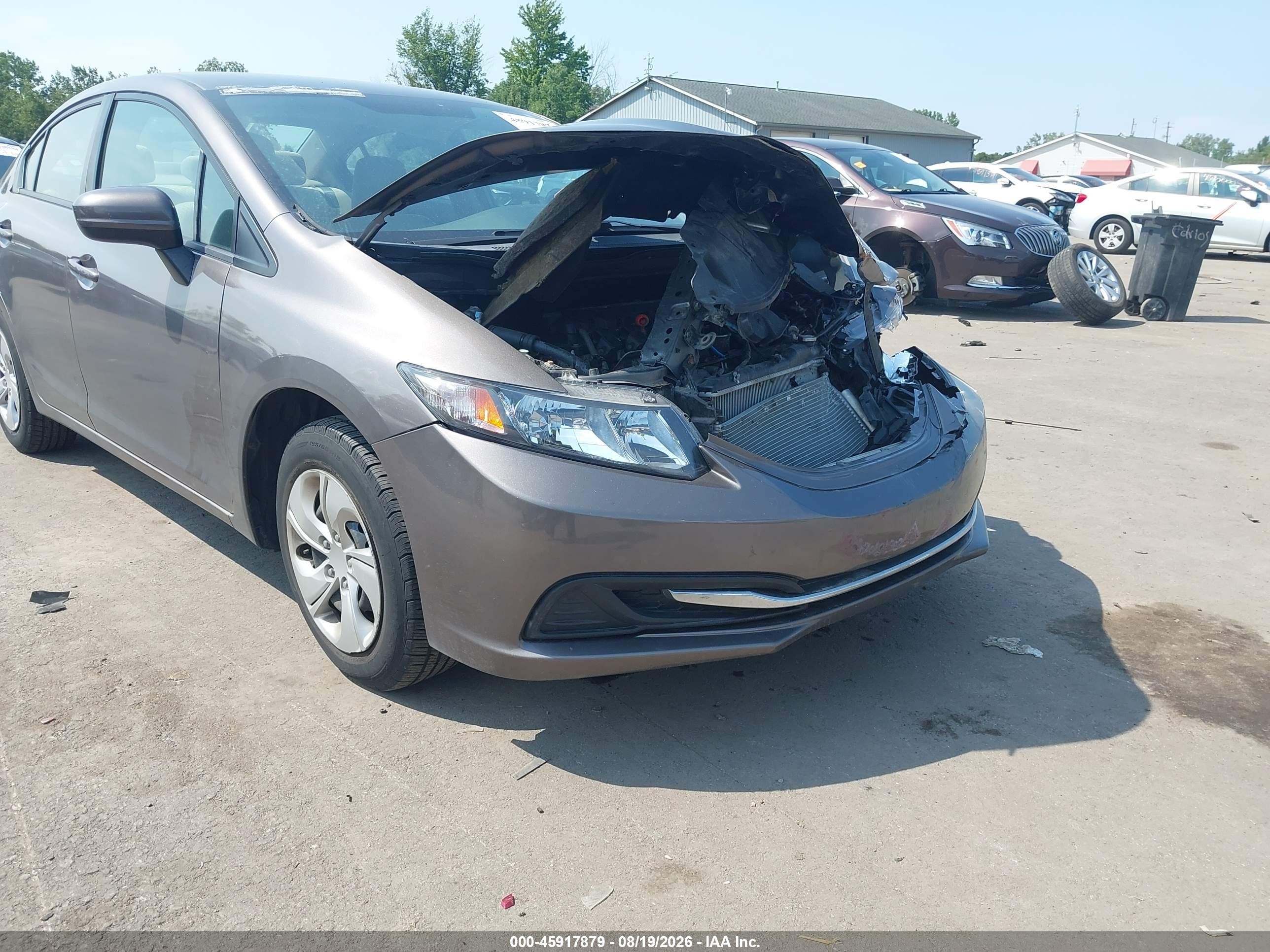 2015 Honda Civic Lx Gray vin: 19XFB2F58FE055248