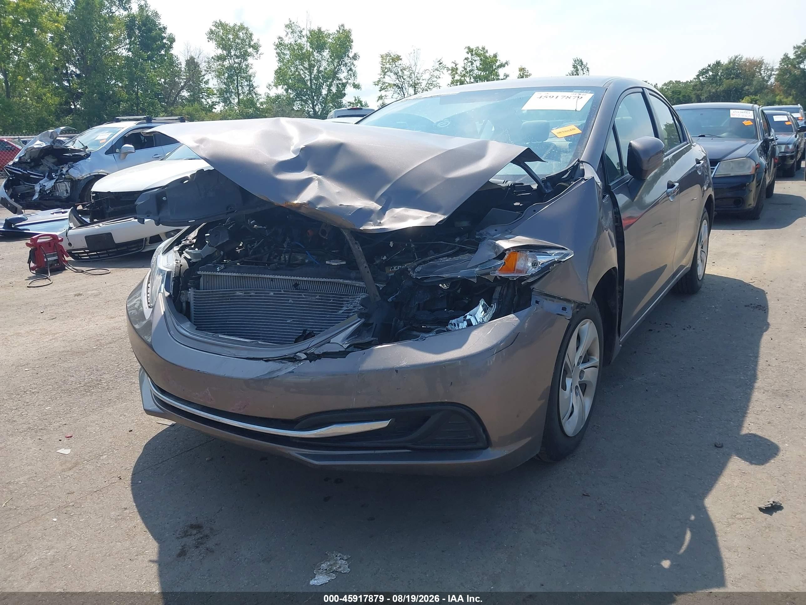 2015 Honda Civic Lx Gray vin: 19XFB2F58FE055248