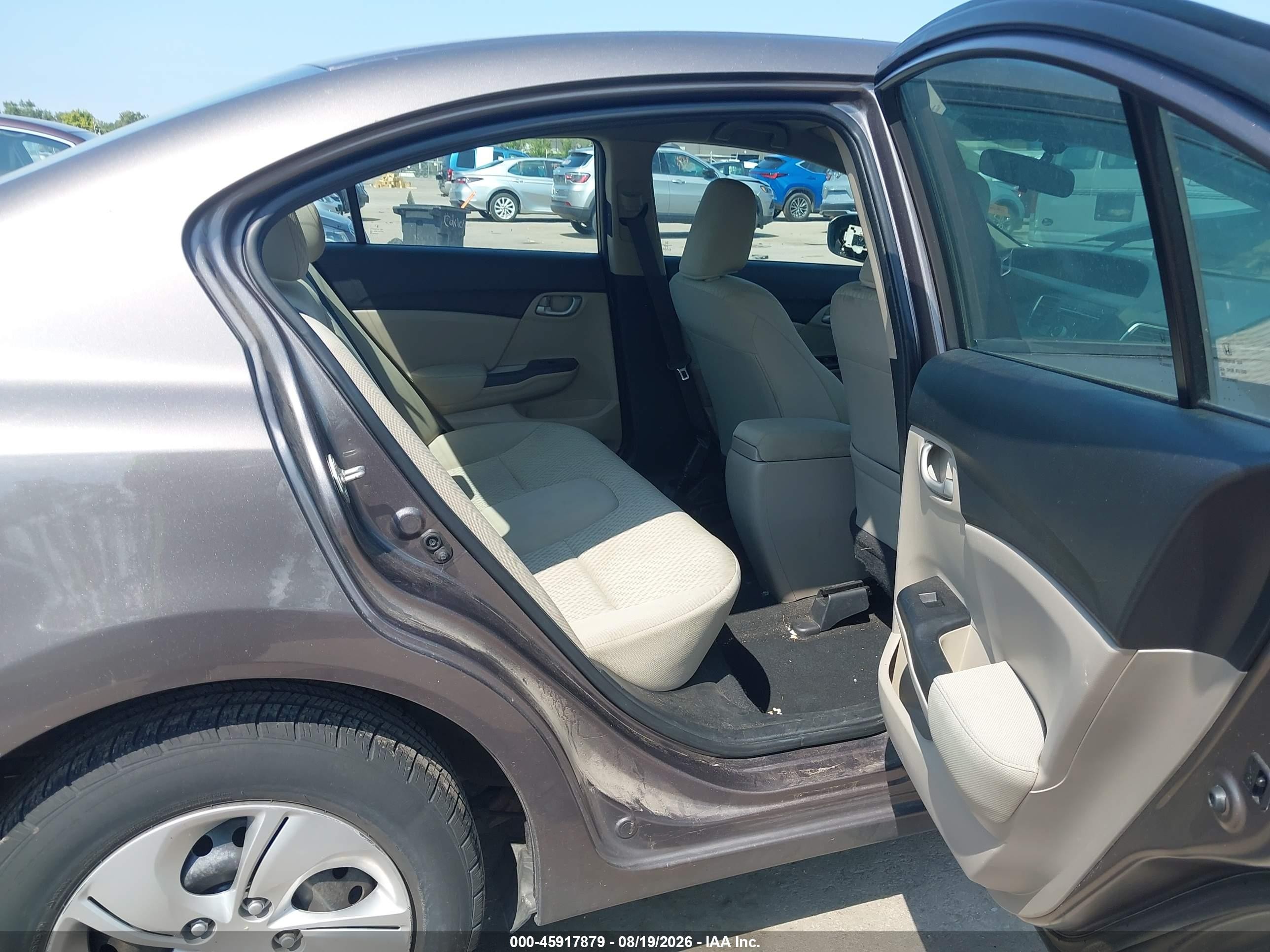 2015 Honda Civic Lx Gray vin: 19XFB2F58FE055248
