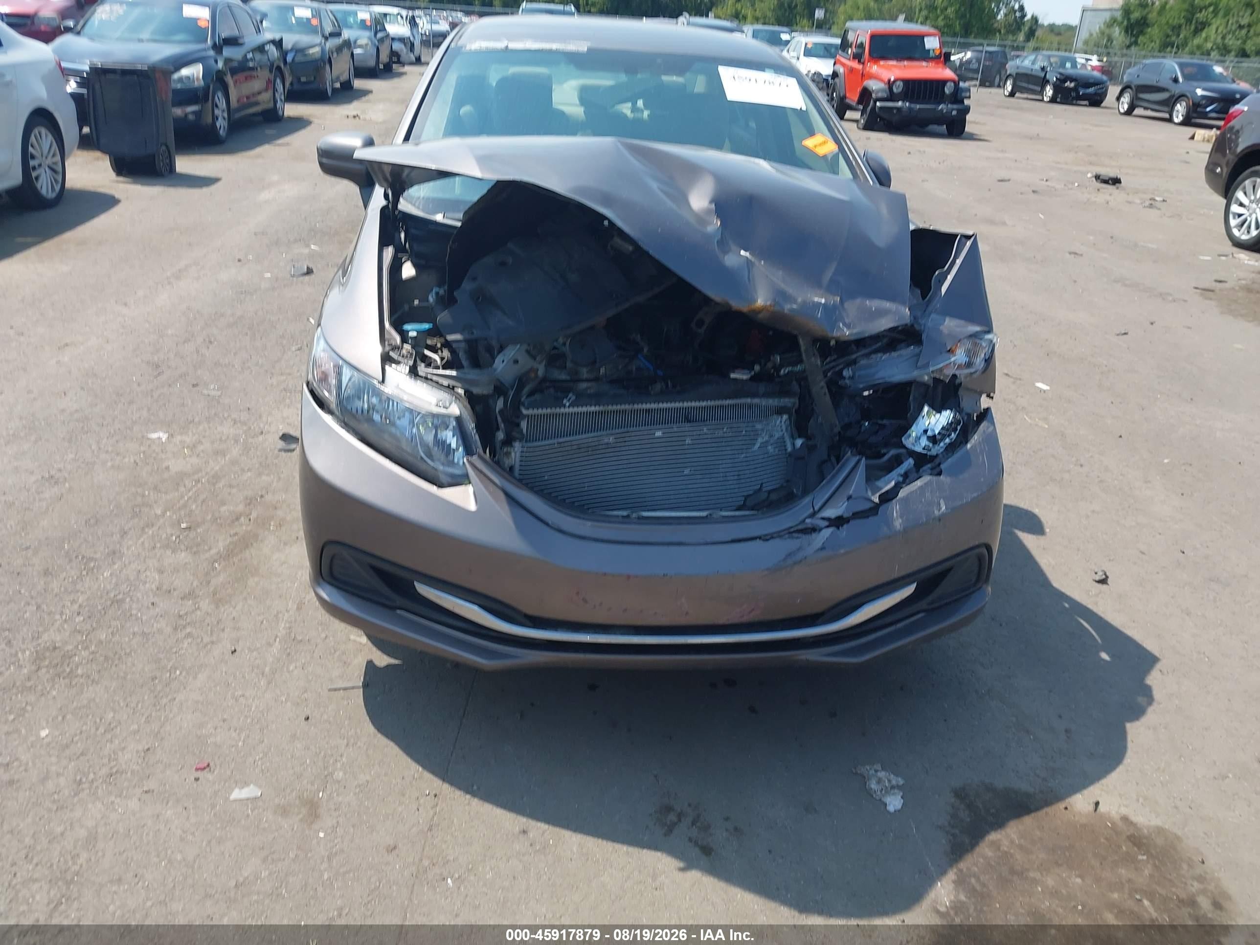 2015 Honda Civic Lx Gray vin: 19XFB2F58FE055248