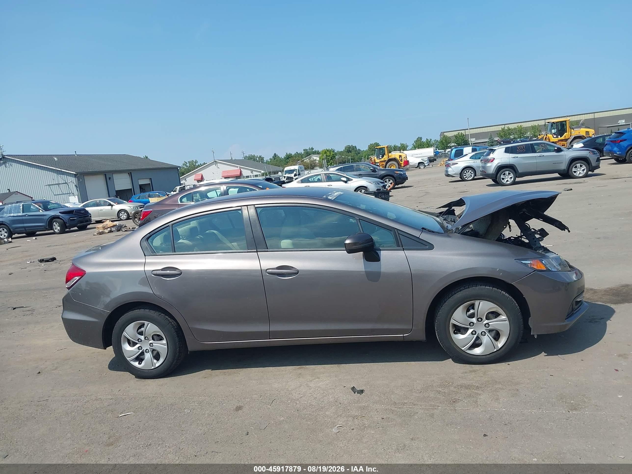 2015 Honda Civic Lx Gray vin: 19XFB2F58FE055248