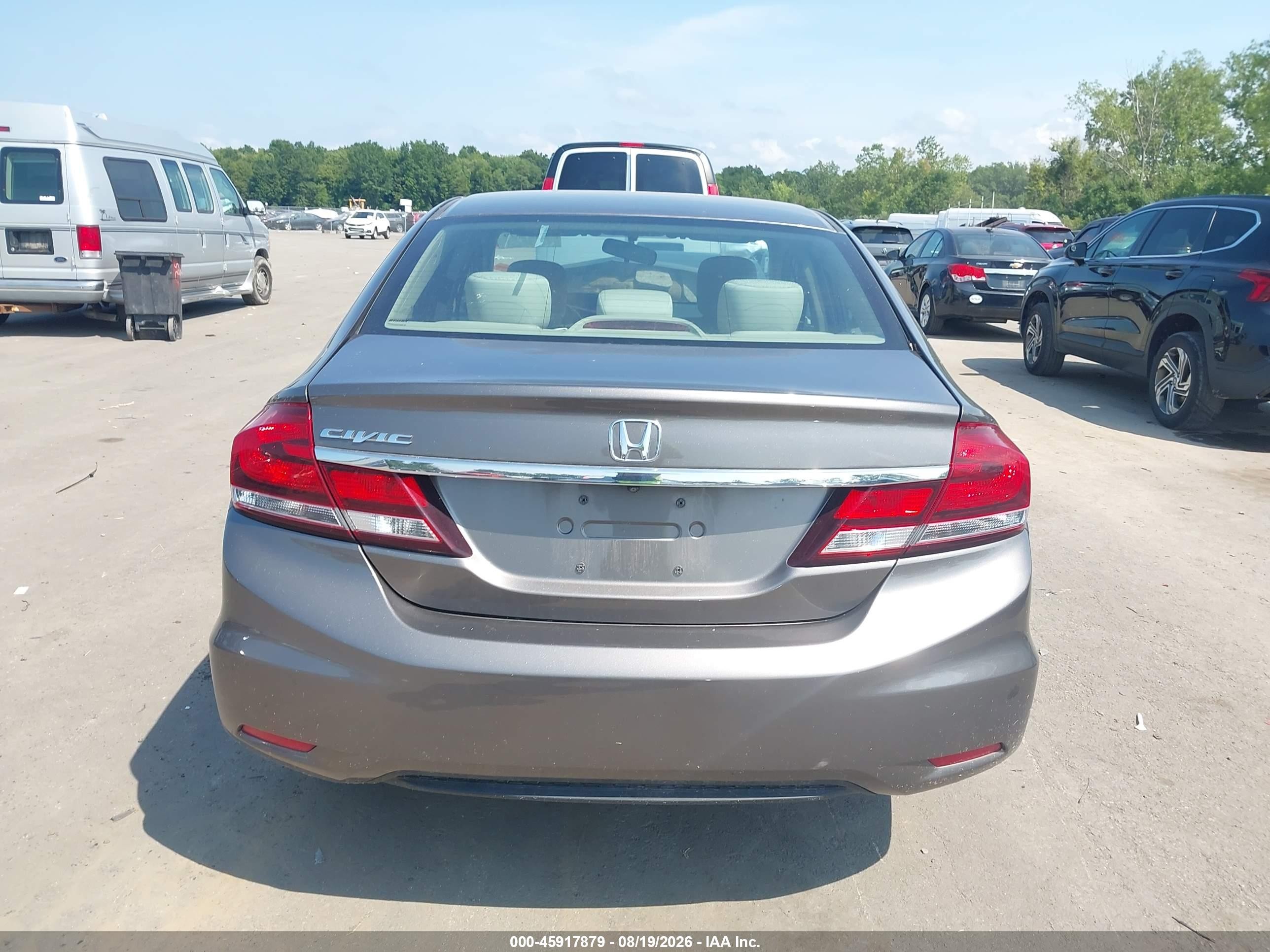 2015 Honda Civic Lx Gray vin: 19XFB2F58FE055248