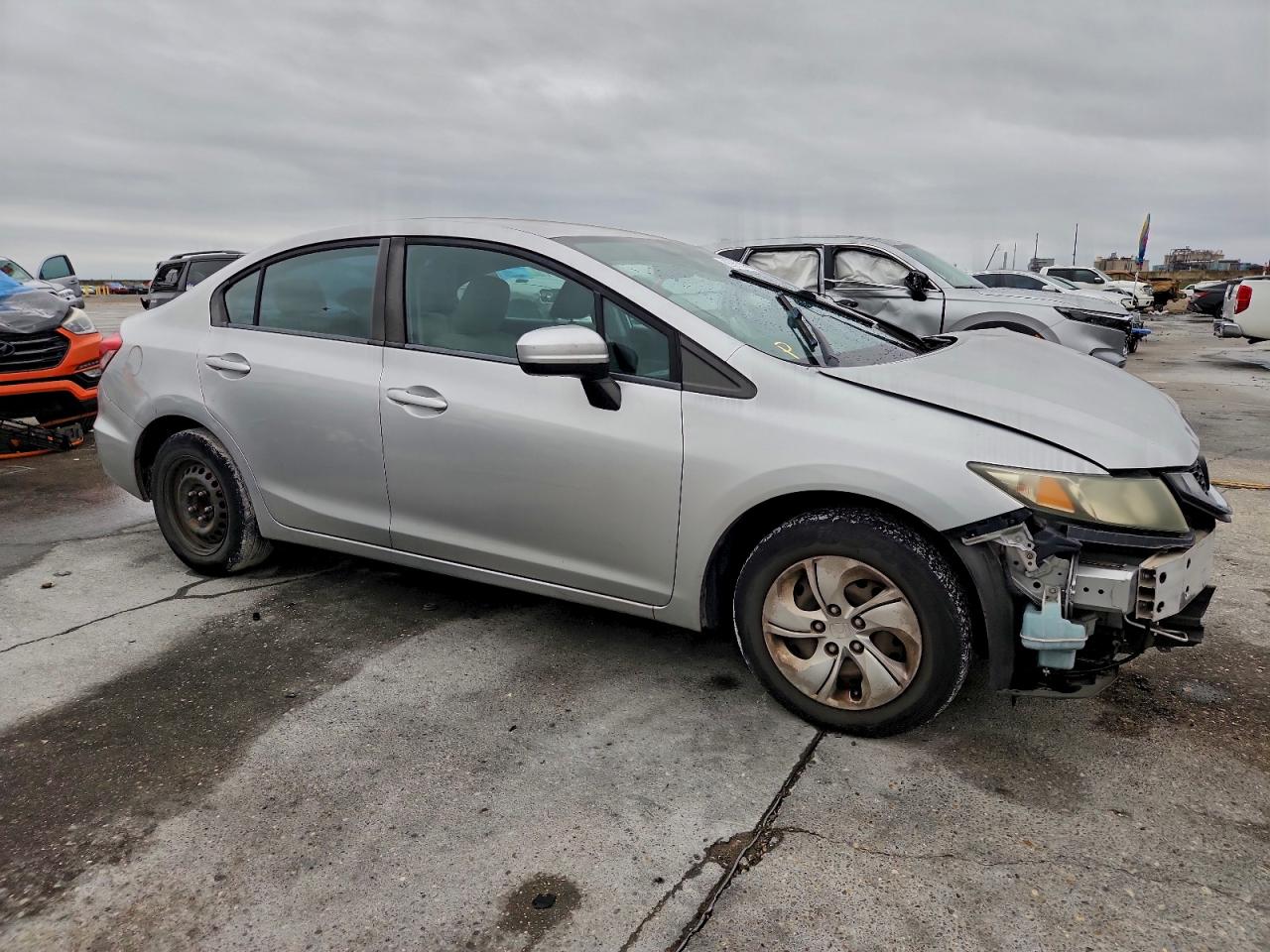 2015 Honda Civic Lx Silver vin: 19XFB2F58FE055721