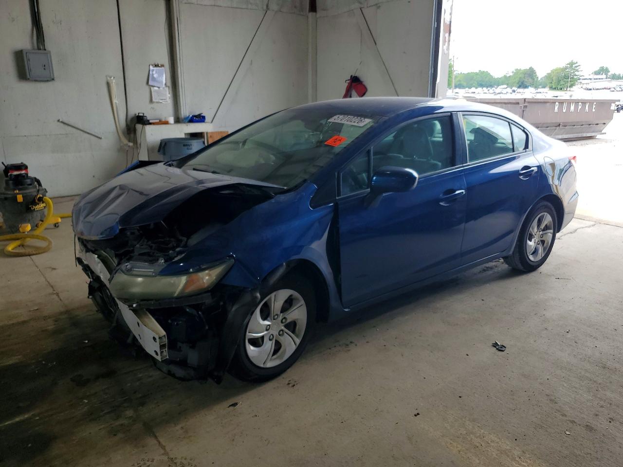 2015 Honda Civic Lx Blue vin: 19XFB2F58FE063284