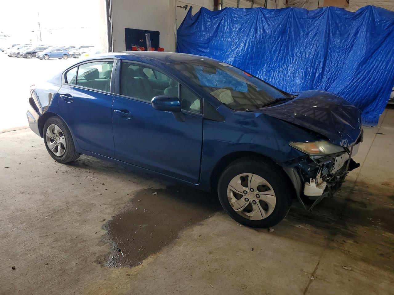 2015 Honda Civic Lx Blue vin: 19XFB2F58FE063284