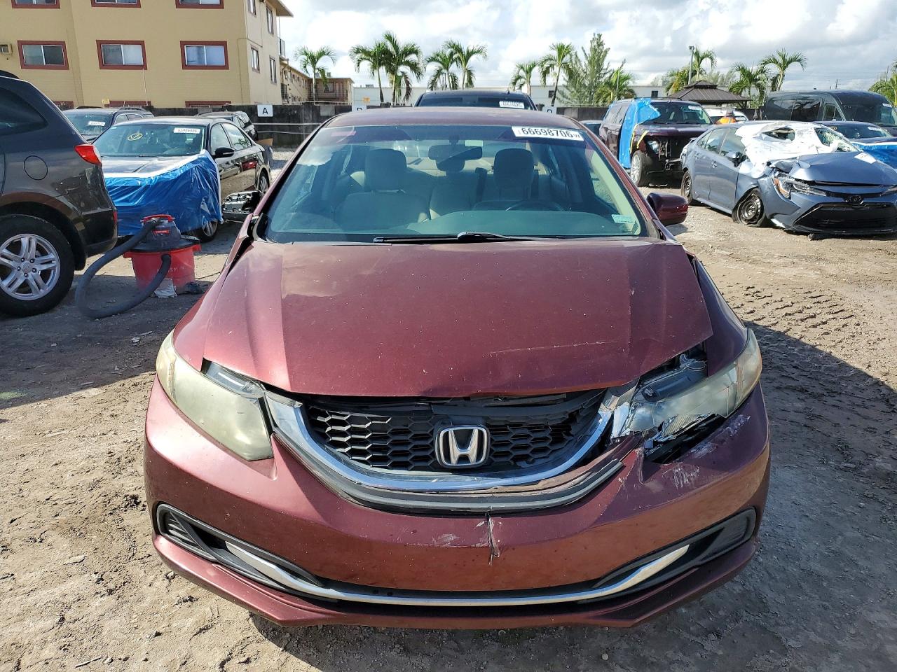 2015 Honda Civic Lx Brown vin: 19XFB2F58FE064290