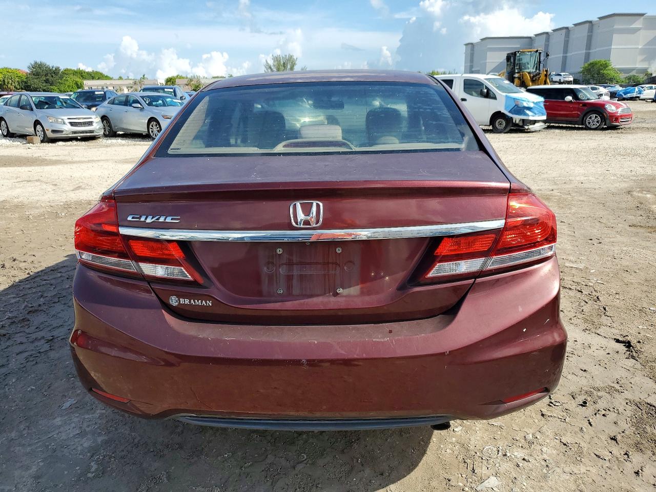 2015 Honda Civic Lx Brown vin: 19XFB2F58FE064290