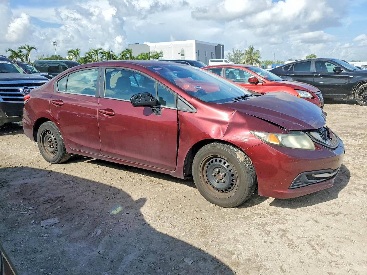 2015 Honda Civic Lx Brown vin: 19XFB2F58FE064290