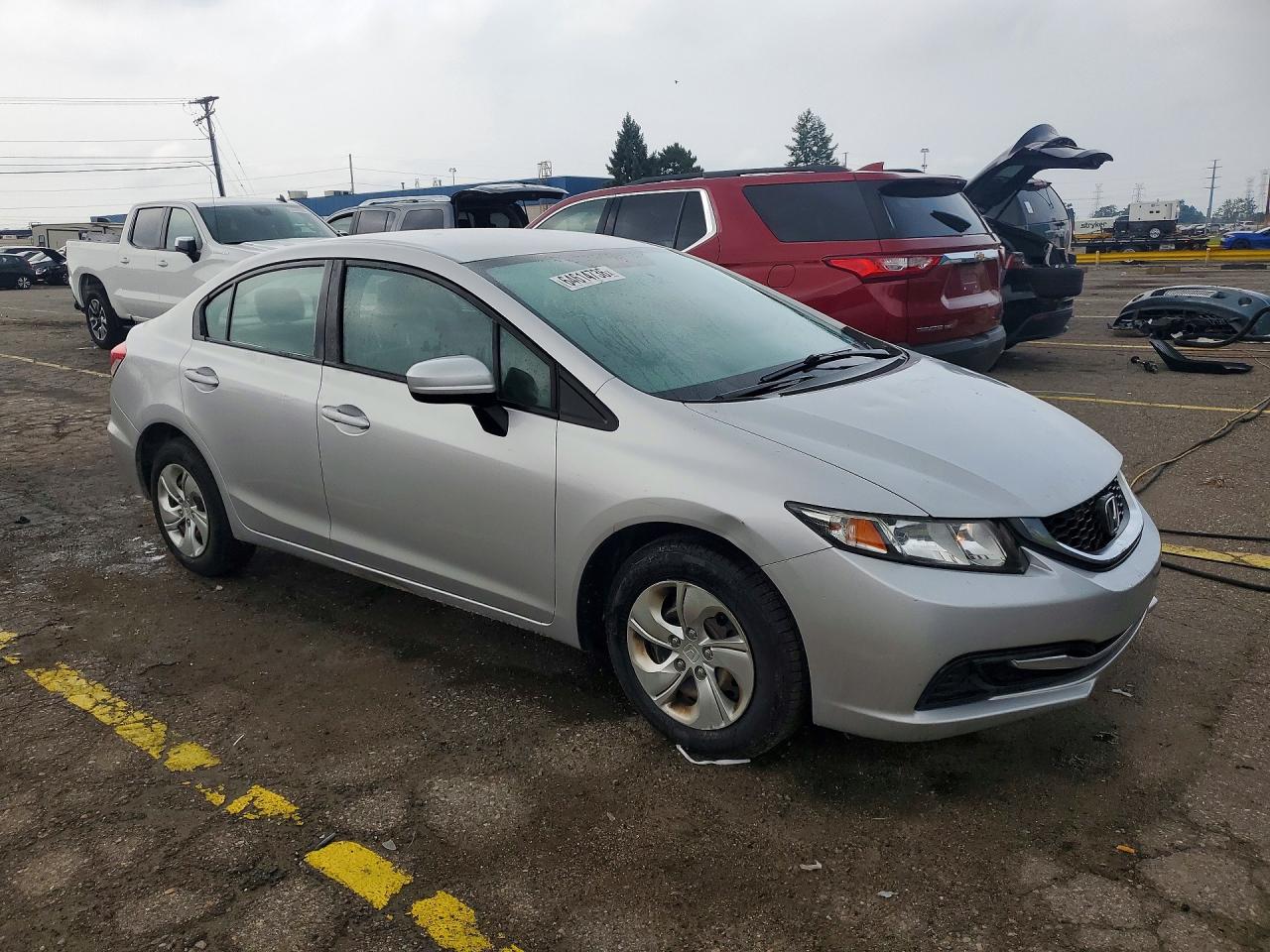 2015 Honda Civic Lx Silver vin: 19XFB2F58FE070994
