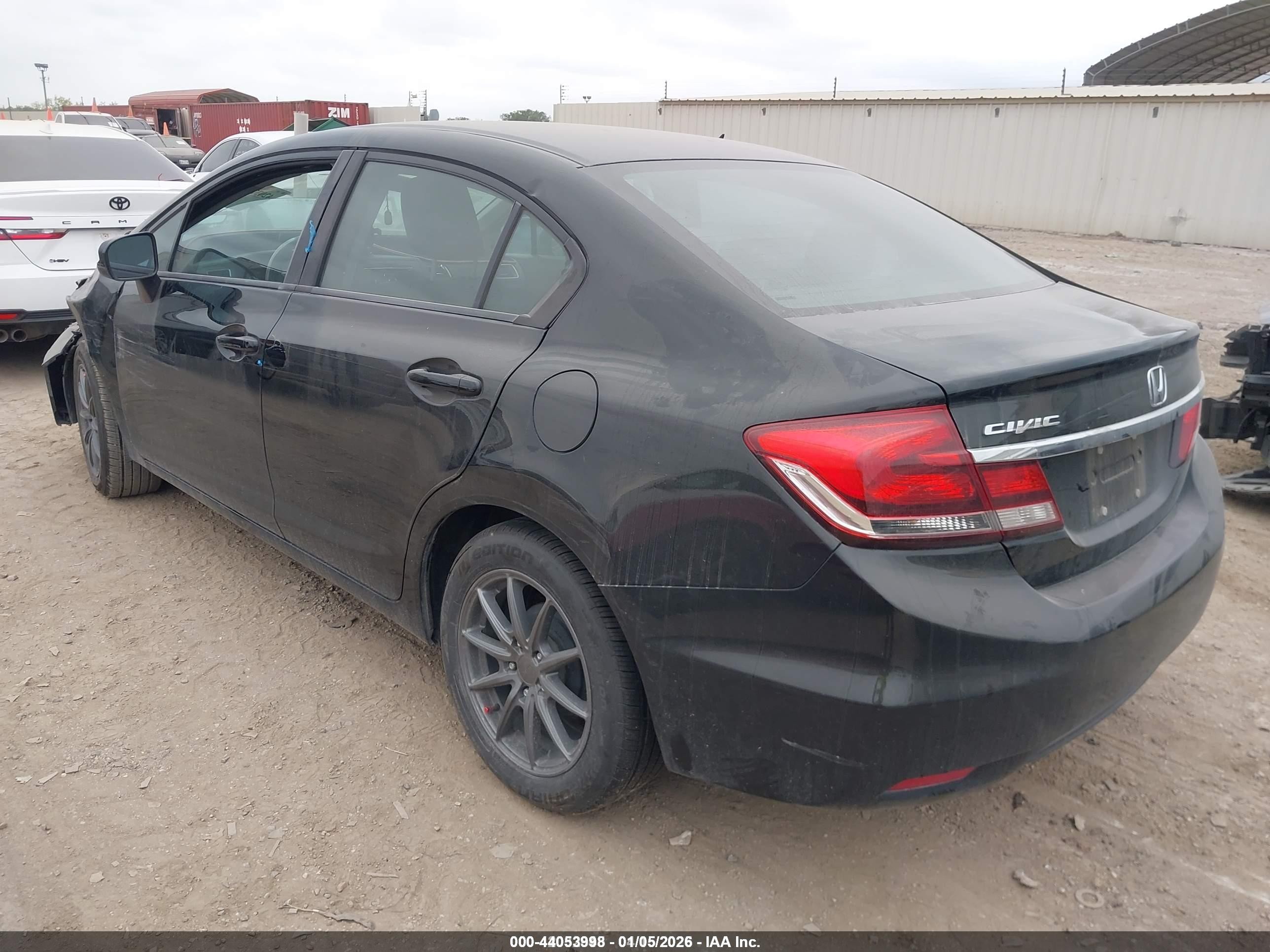 2015 Honda Civic Lx Черный vin: 19XFB2F58FE073703