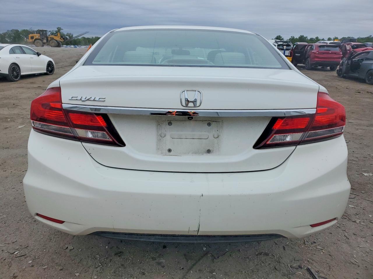 2015 Honda Civic Lx White vin: 19XFB2F58FE105047