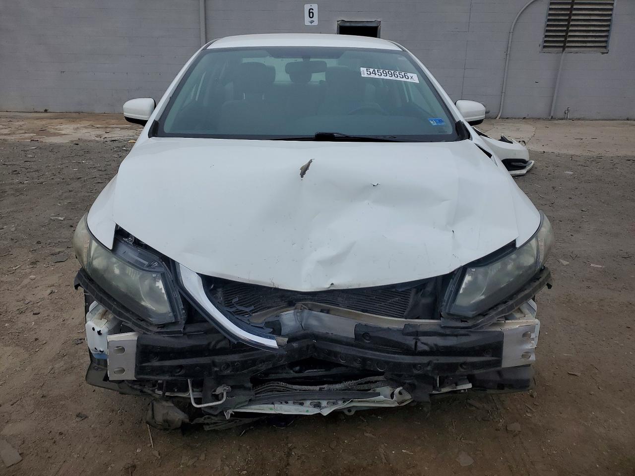 2015 Honda Civic Lx White vin: 19XFB2F58FE105047