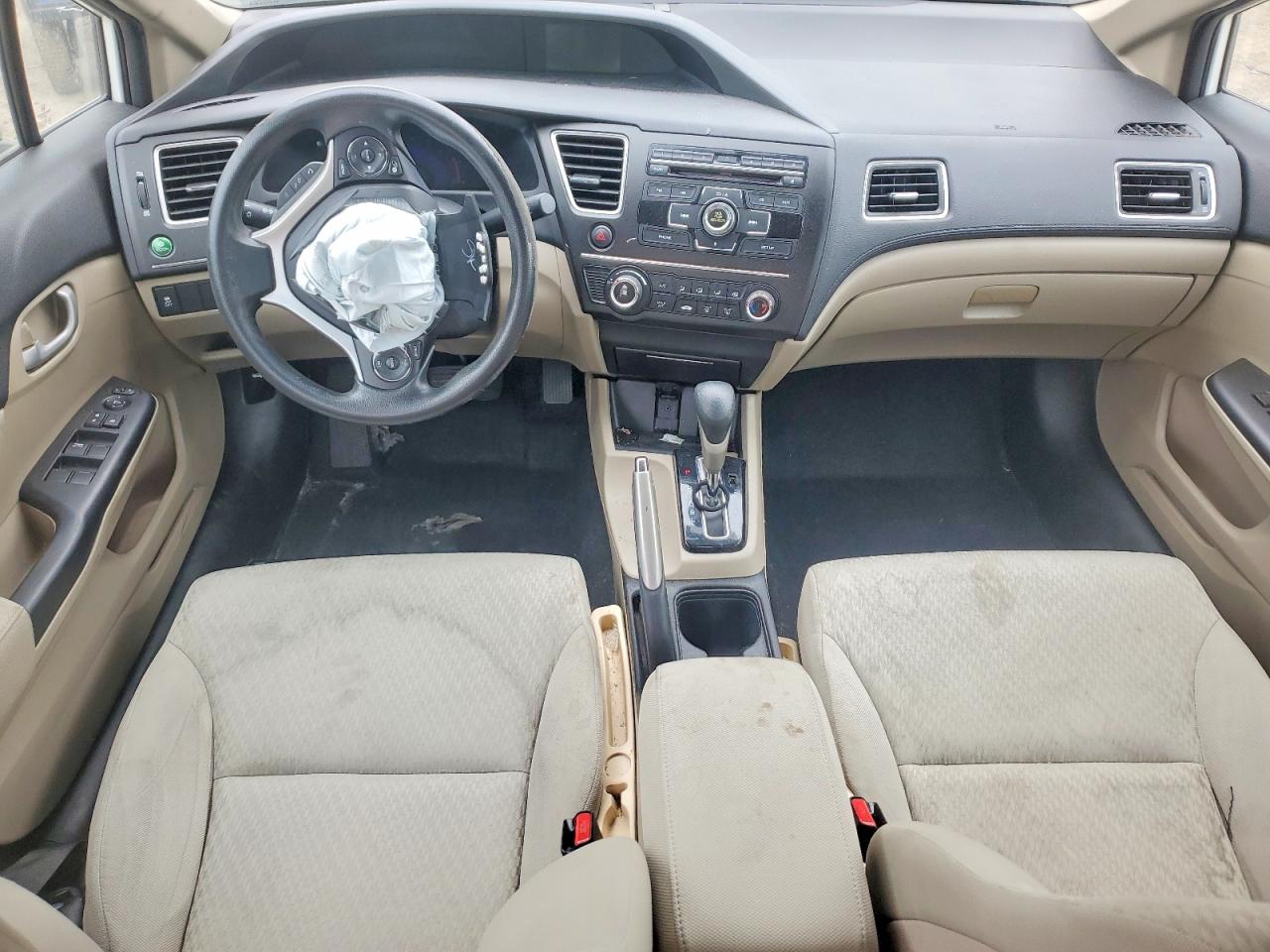 2015 Honda Civic Lx White vin: 19XFB2F58FE105047