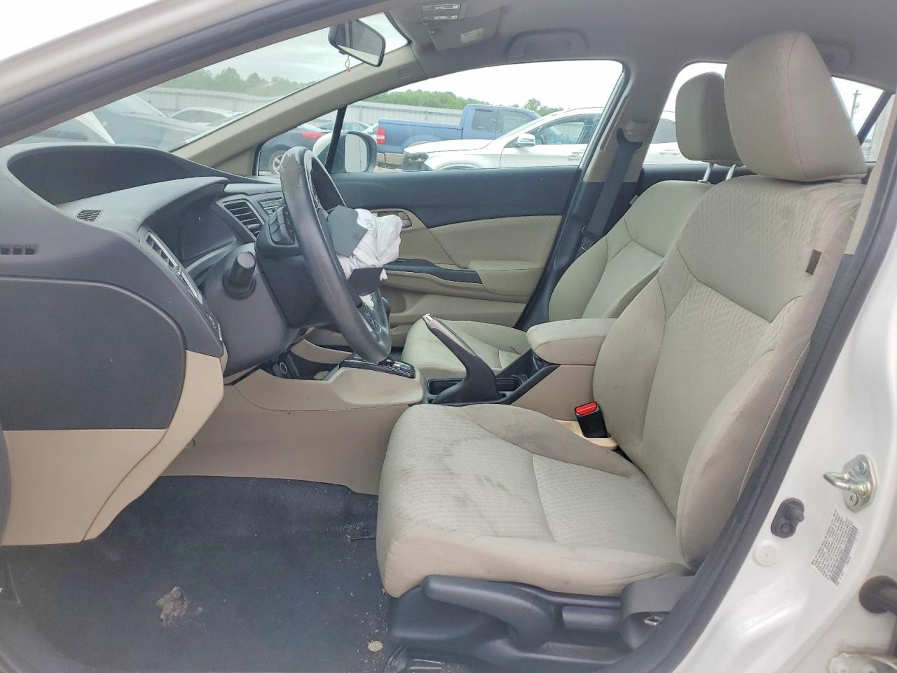 2015 Honda Civic Lx White vin: 19XFB2F58FE105047