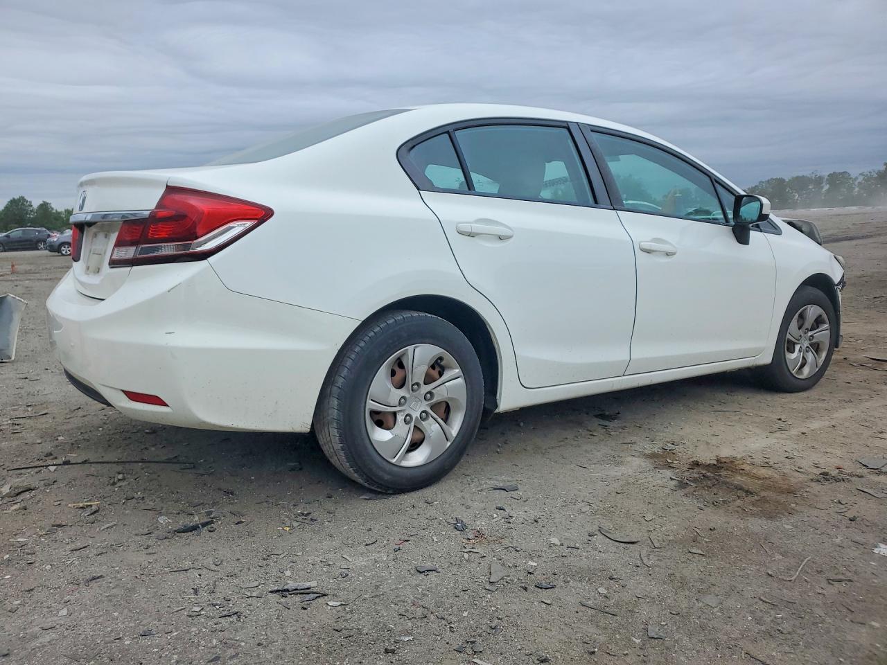 2015 Honda Civic Lx White vin: 19XFB2F58FE105047