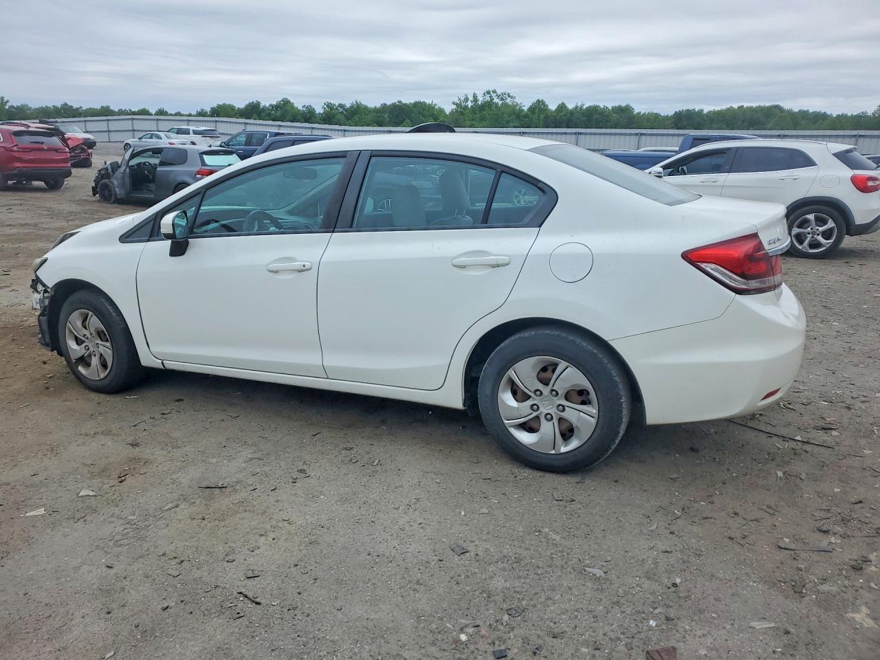 2015 Honda Civic Lx White vin: 19XFB2F58FE105047