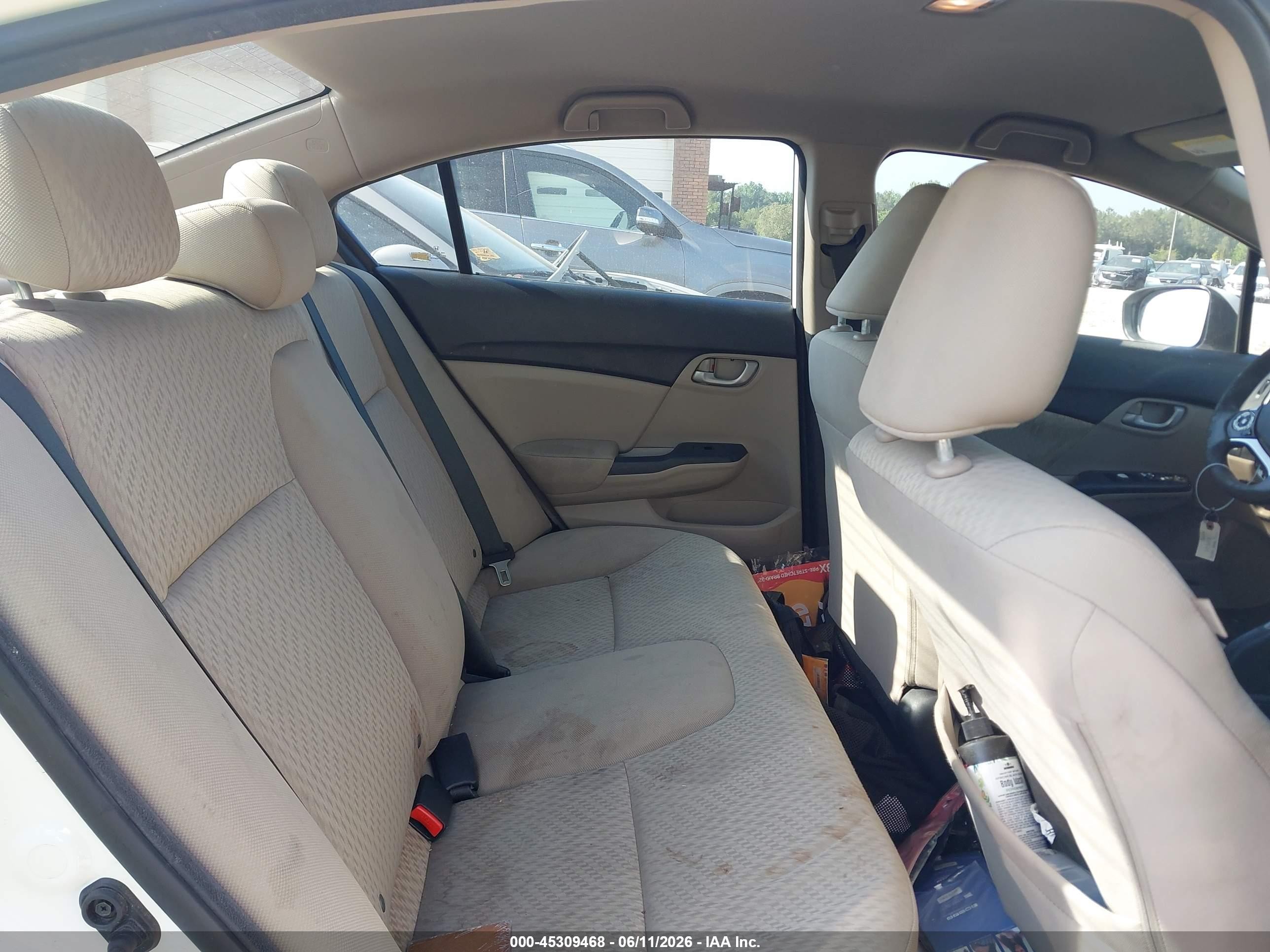 2015 Honda Civic Lx White vin: 19XFB2F58FE106179