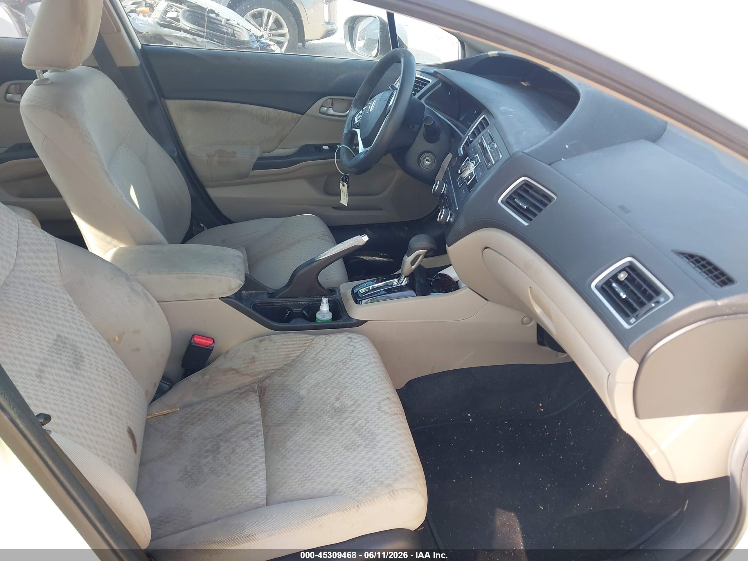 2015 Honda Civic Lx White vin: 19XFB2F58FE106179