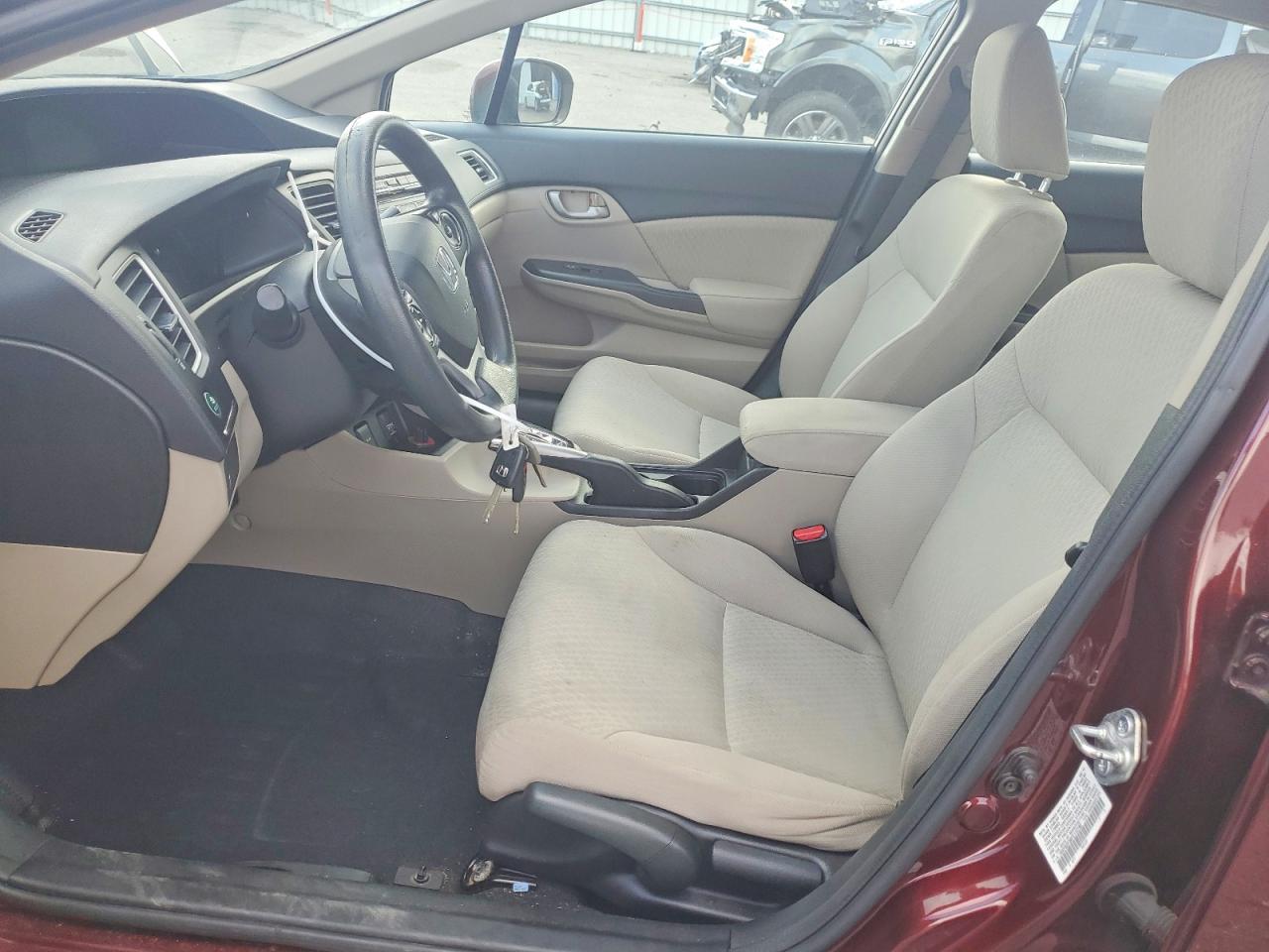 2015 Honda Civic Lx Burgundy vin: 19XFB2F58FE112760