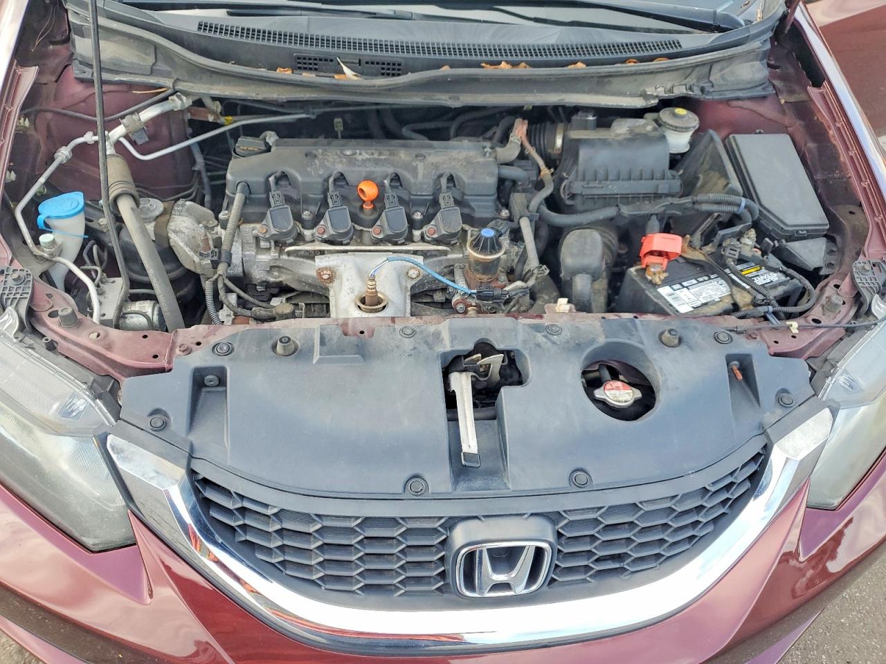 2015 Honda Civic Lx Burgundy vin: 19XFB2F58FE112760