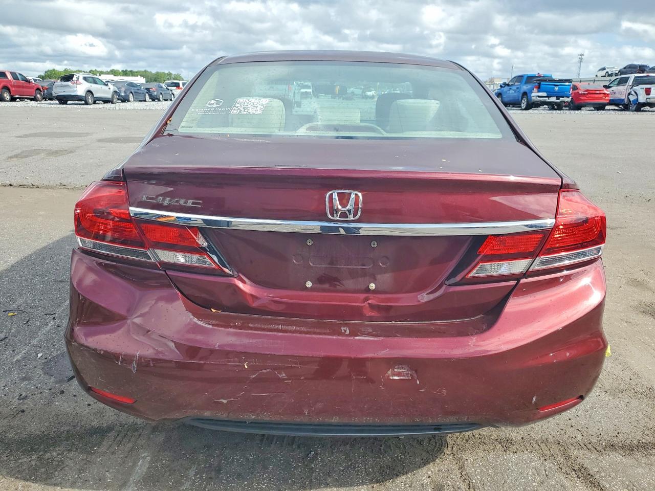 2015 Honda Civic Lx Burgundy vin: 19XFB2F58FE112760