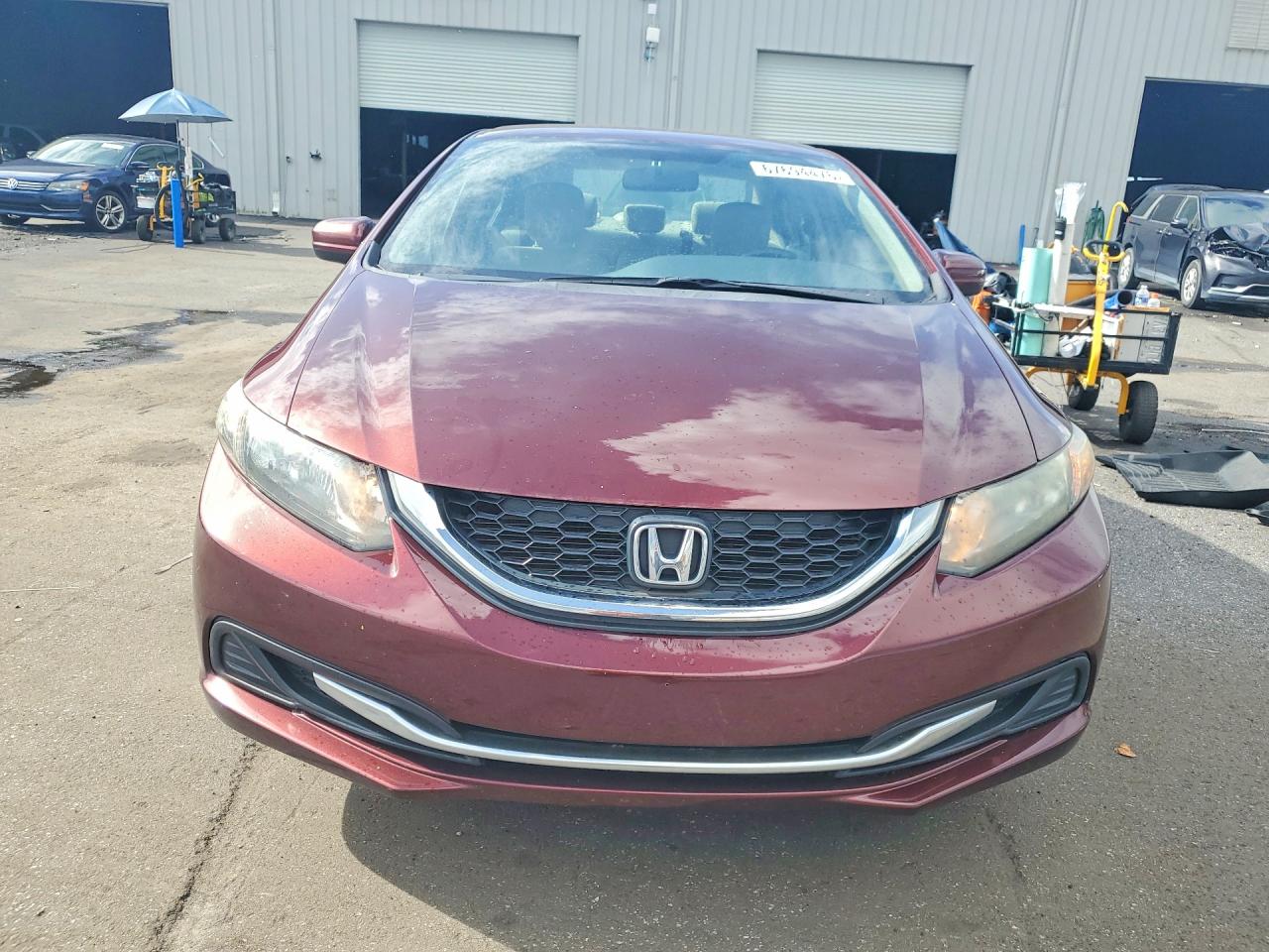 2015 Honda Civic Lx Burgundy vin: 19XFB2F58FE112760