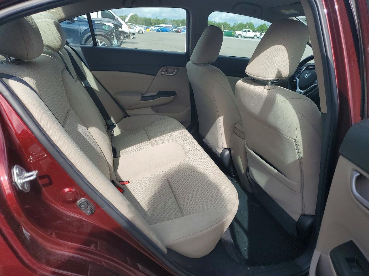 2015 Honda Civic Lx Burgundy vin: 19XFB2F58FE112760