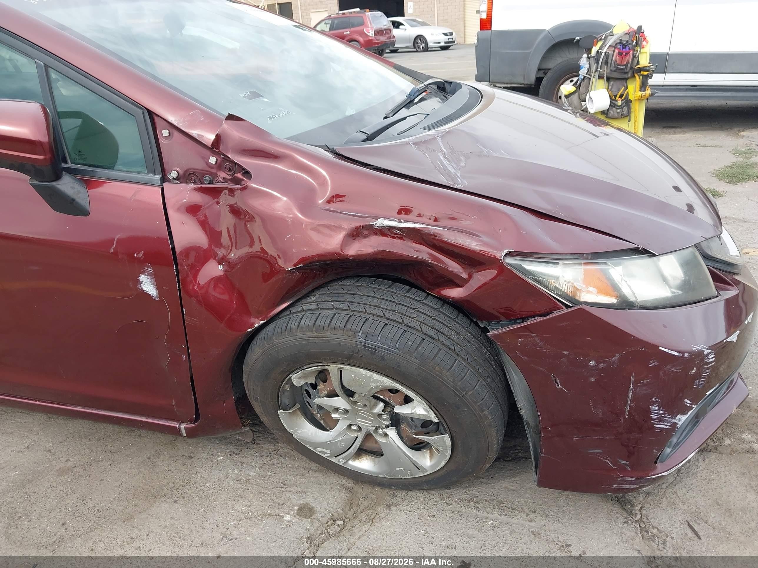2015 Honda Civic Lx Maroon vin: 19XFB2F58FE115156