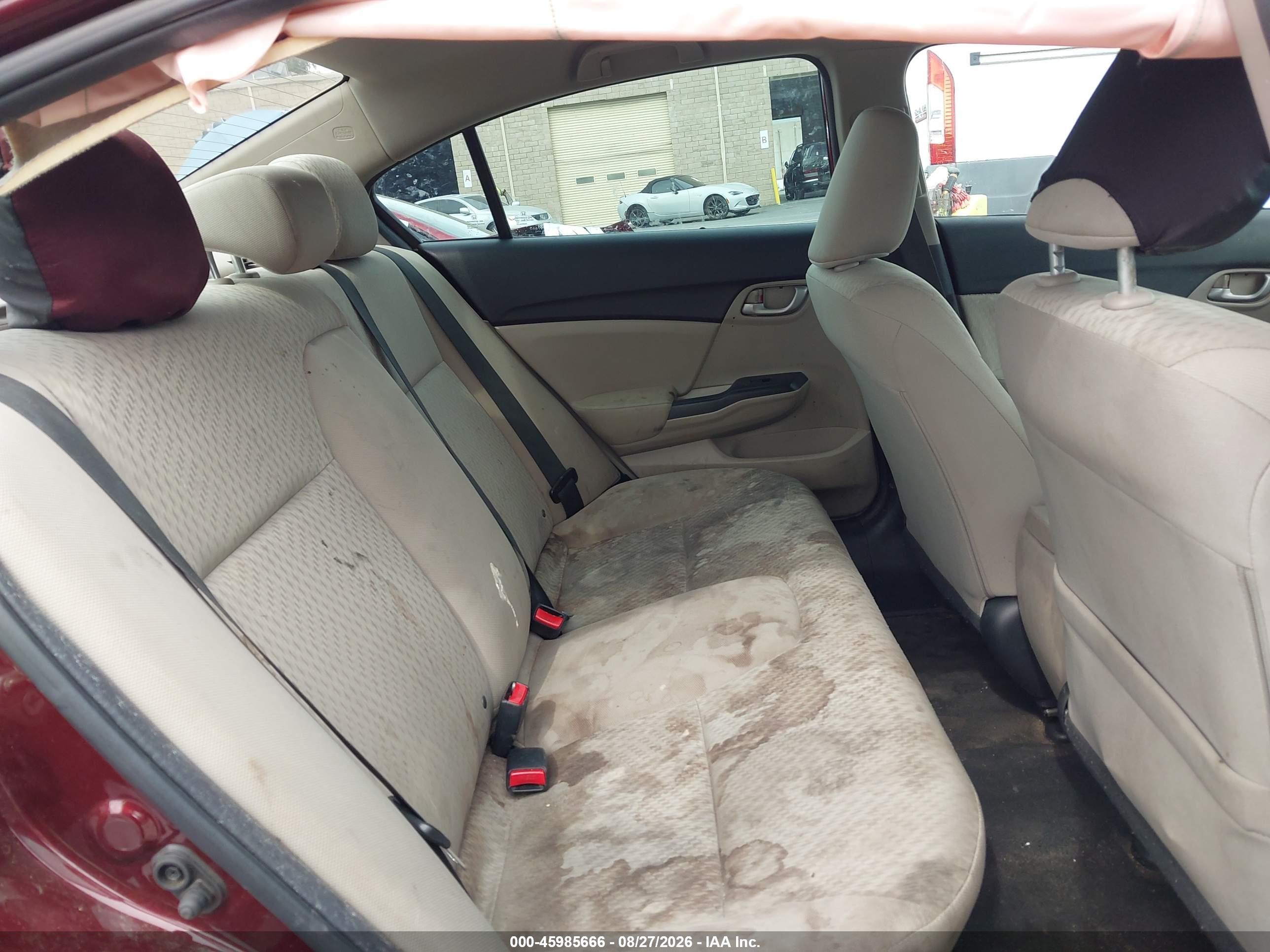 2015 Honda Civic Lx Maroon vin: 19XFB2F58FE115156