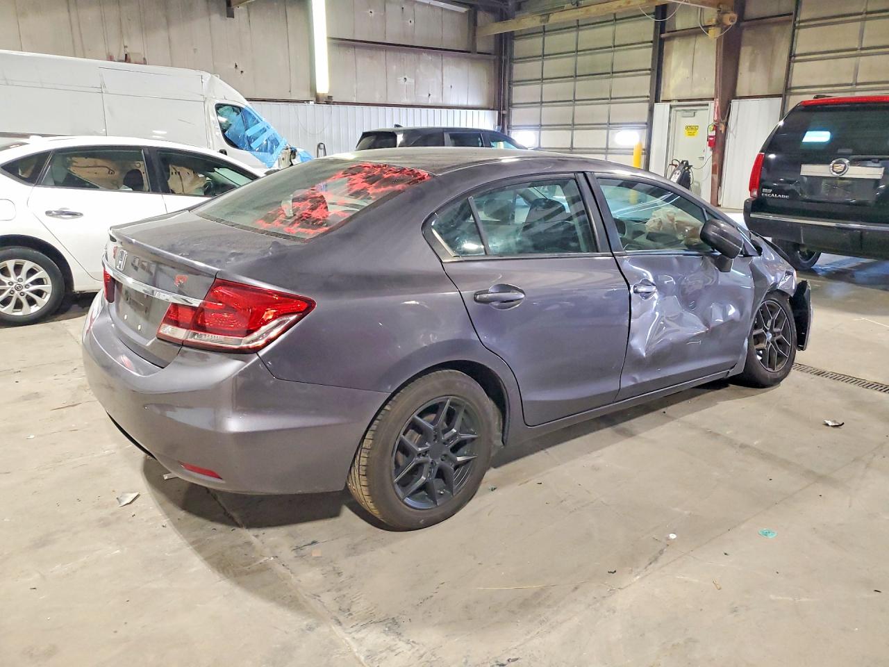 2015 Honda Civic Lx Gray vin: 19XFB2F58FE117151