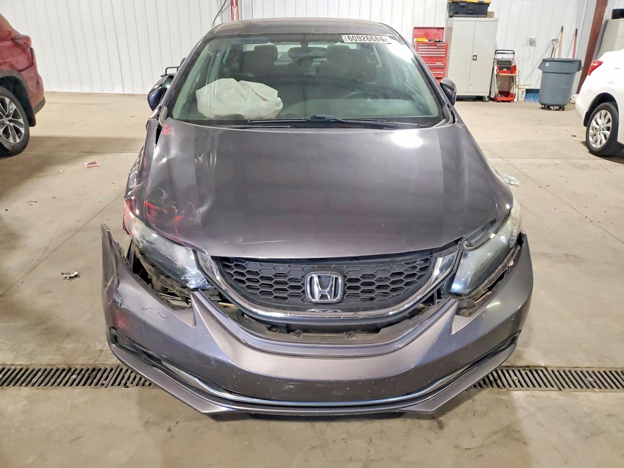 2015 Honda Civic Lx Gray vin: 19XFB2F58FE117151