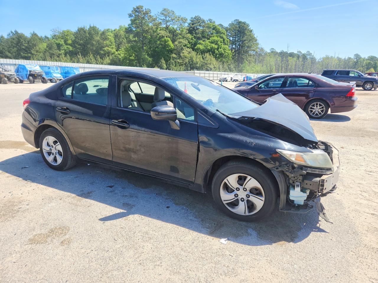 2015 Honda Civic Lx Black vin: 19XFB2F58FE121104