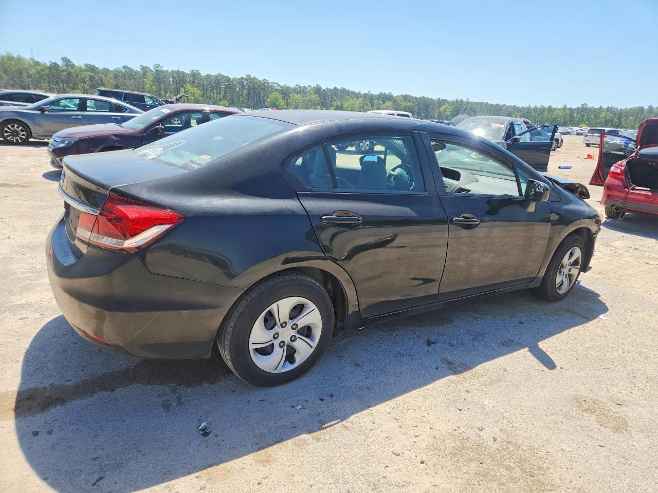2015 Honda Civic Lx Black vin: 19XFB2F58FE121104