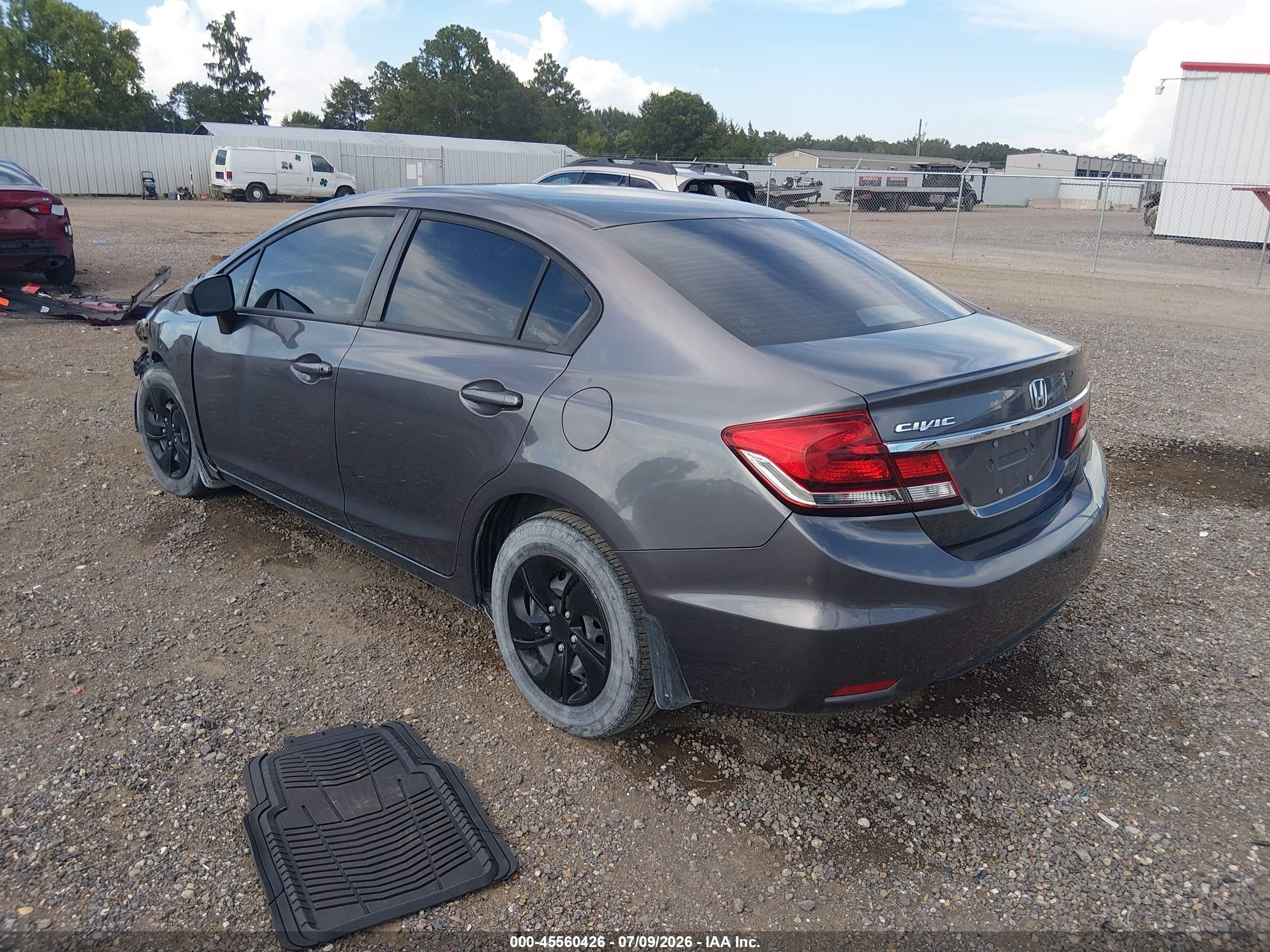 2015 Honda Civic Lx Gray vin: 19XFB2F58FE221784