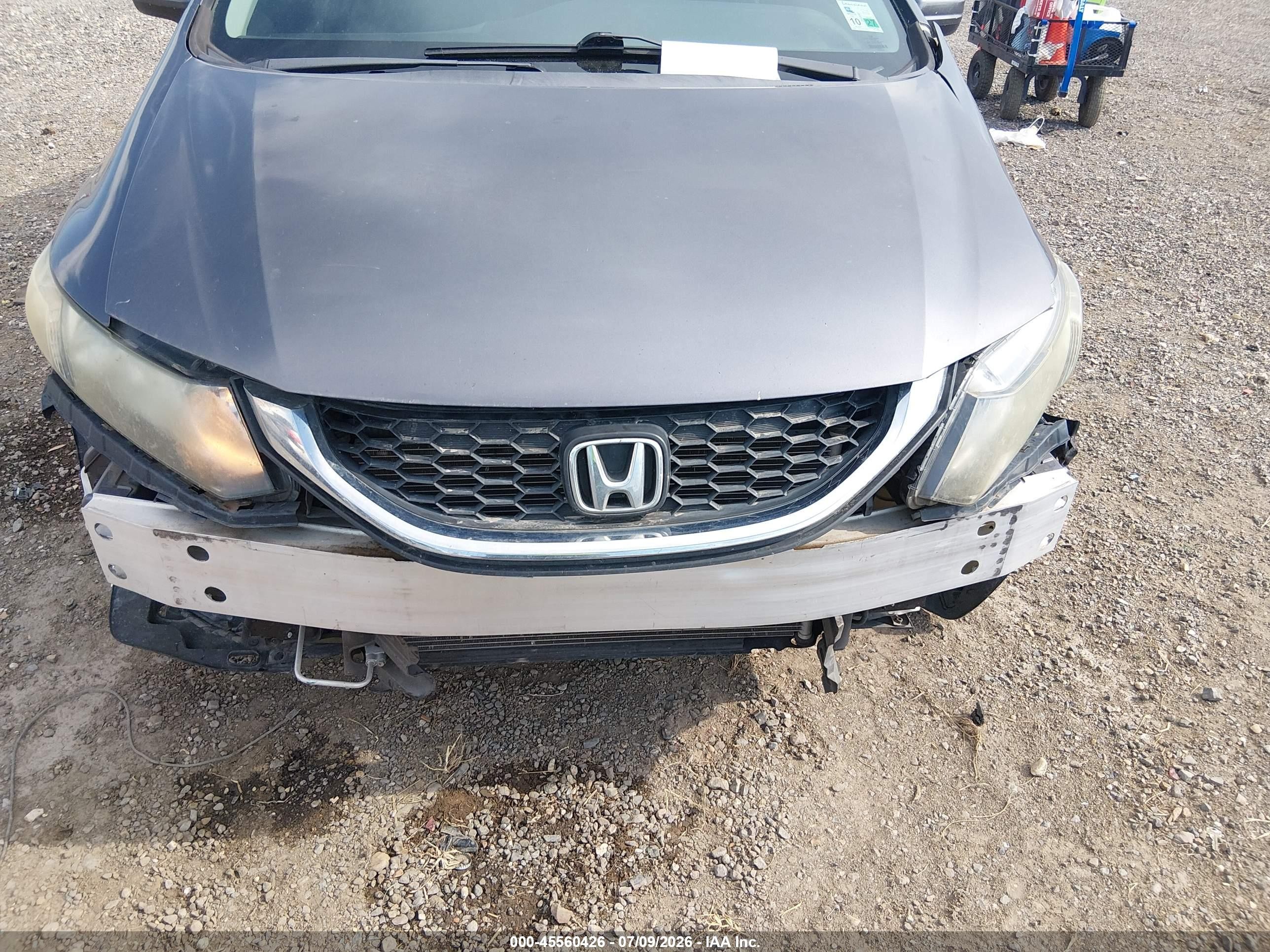2015 Honda Civic Lx Gray vin: 19XFB2F58FE221784