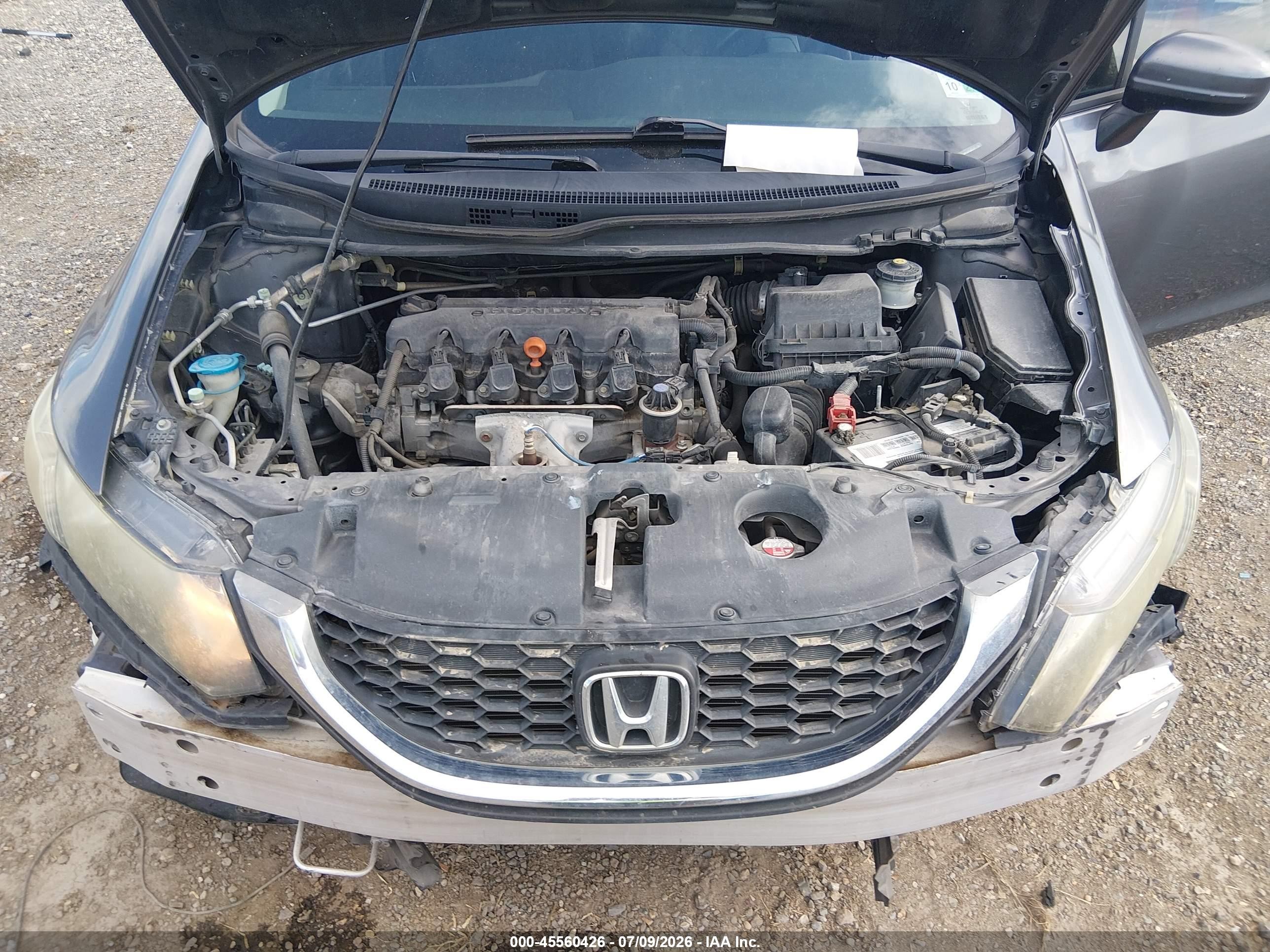 2015 Honda Civic Lx Gray vin: 19XFB2F58FE221784
