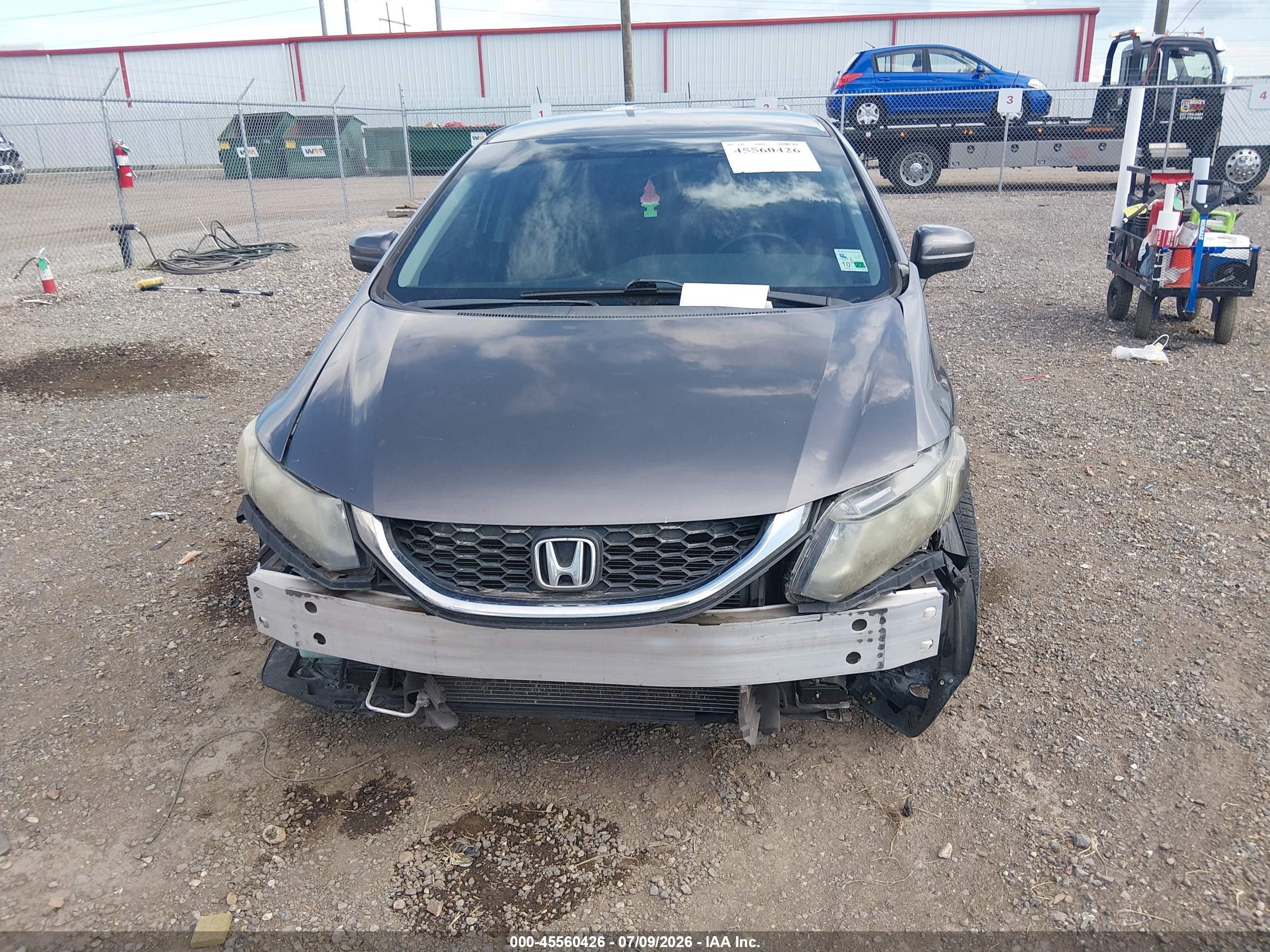 2015 Honda Civic Lx Gray vin: 19XFB2F58FE221784