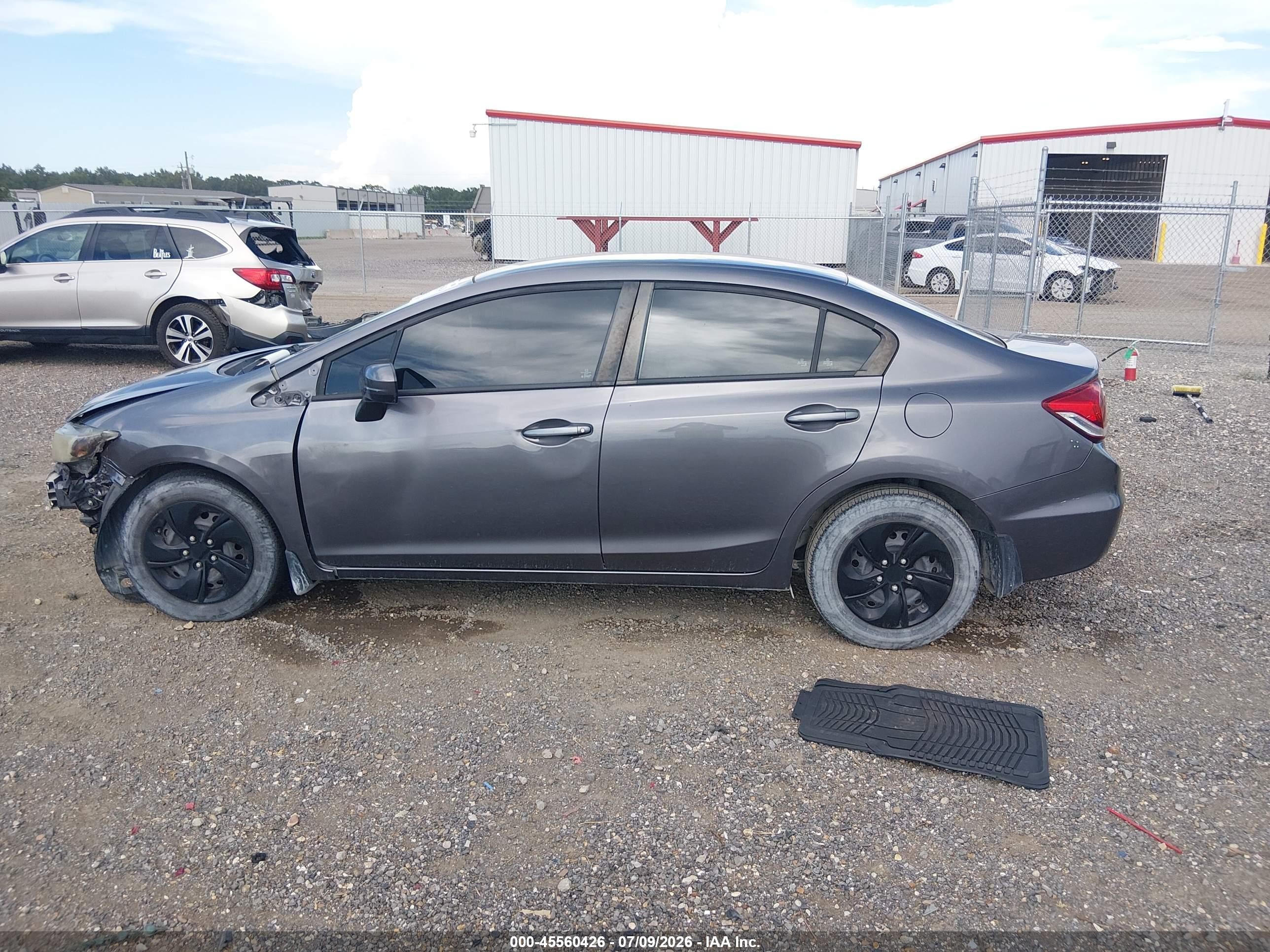 2015 Honda Civic Lx Gray vin: 19XFB2F58FE221784