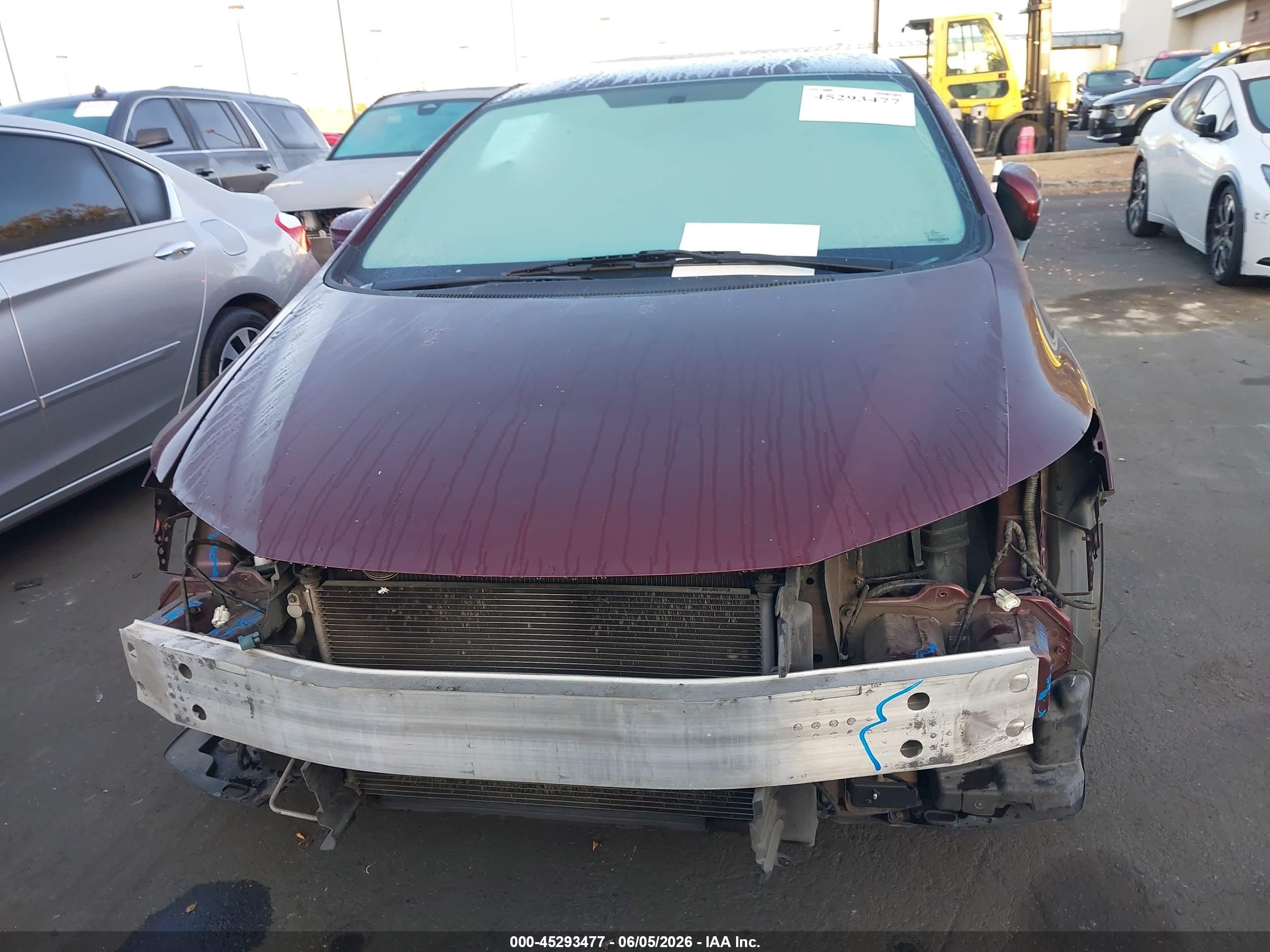 2015 Honda Civic Lx Burgundy vin: 19XFB2F58FE226953