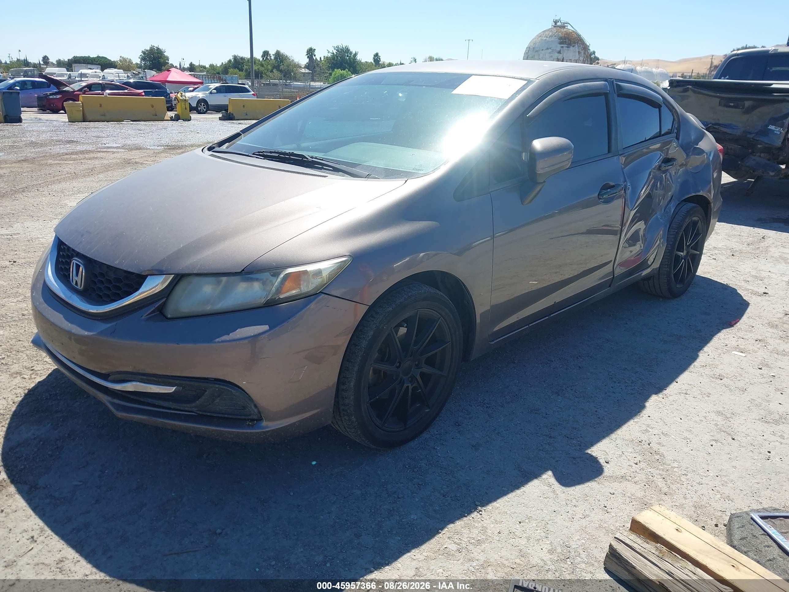 2015 Honda Civic Lx Brown vin: 19XFB2F58FE233997
