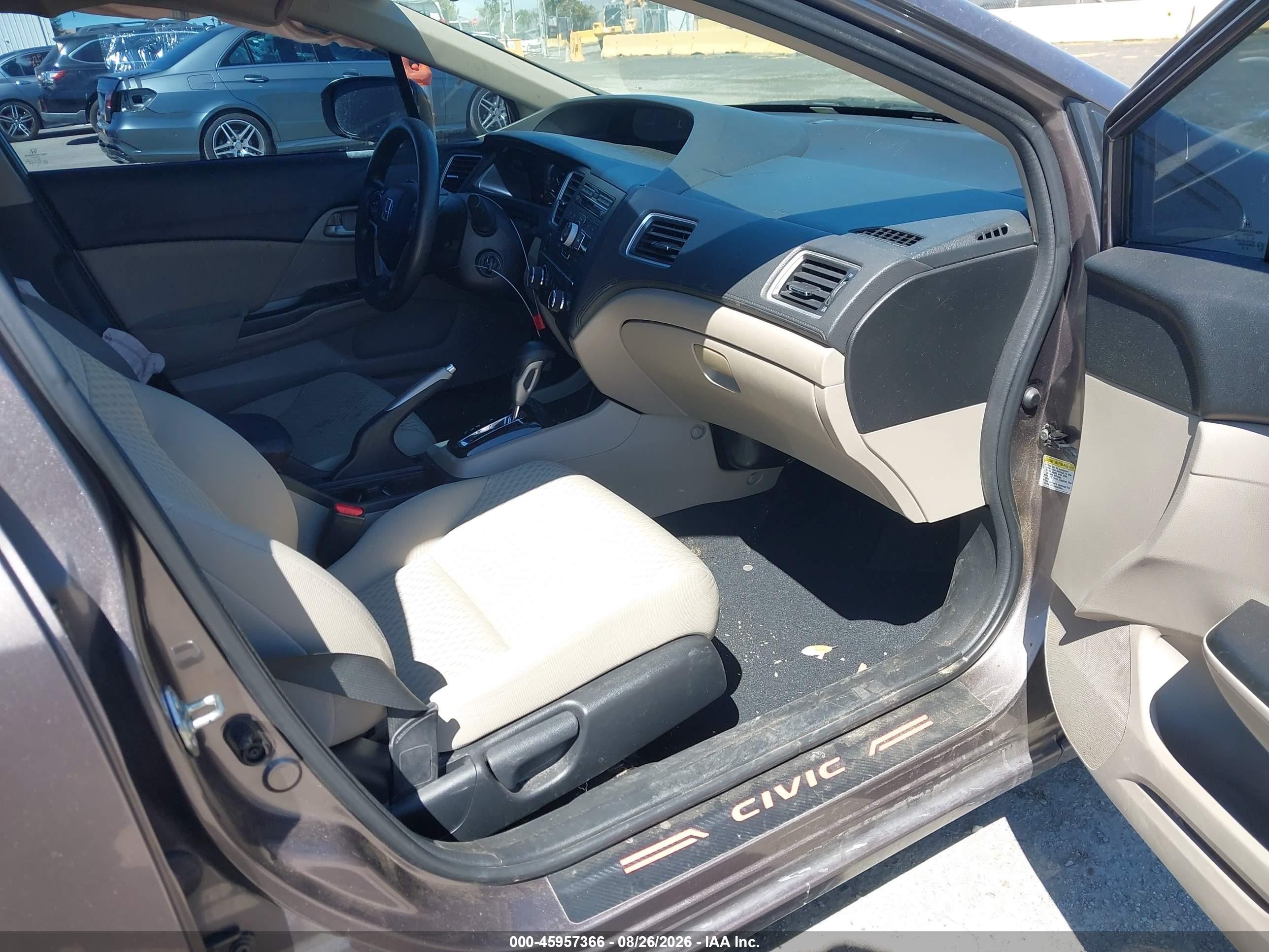 2015 Honda Civic Lx Brown vin: 19XFB2F58FE233997
